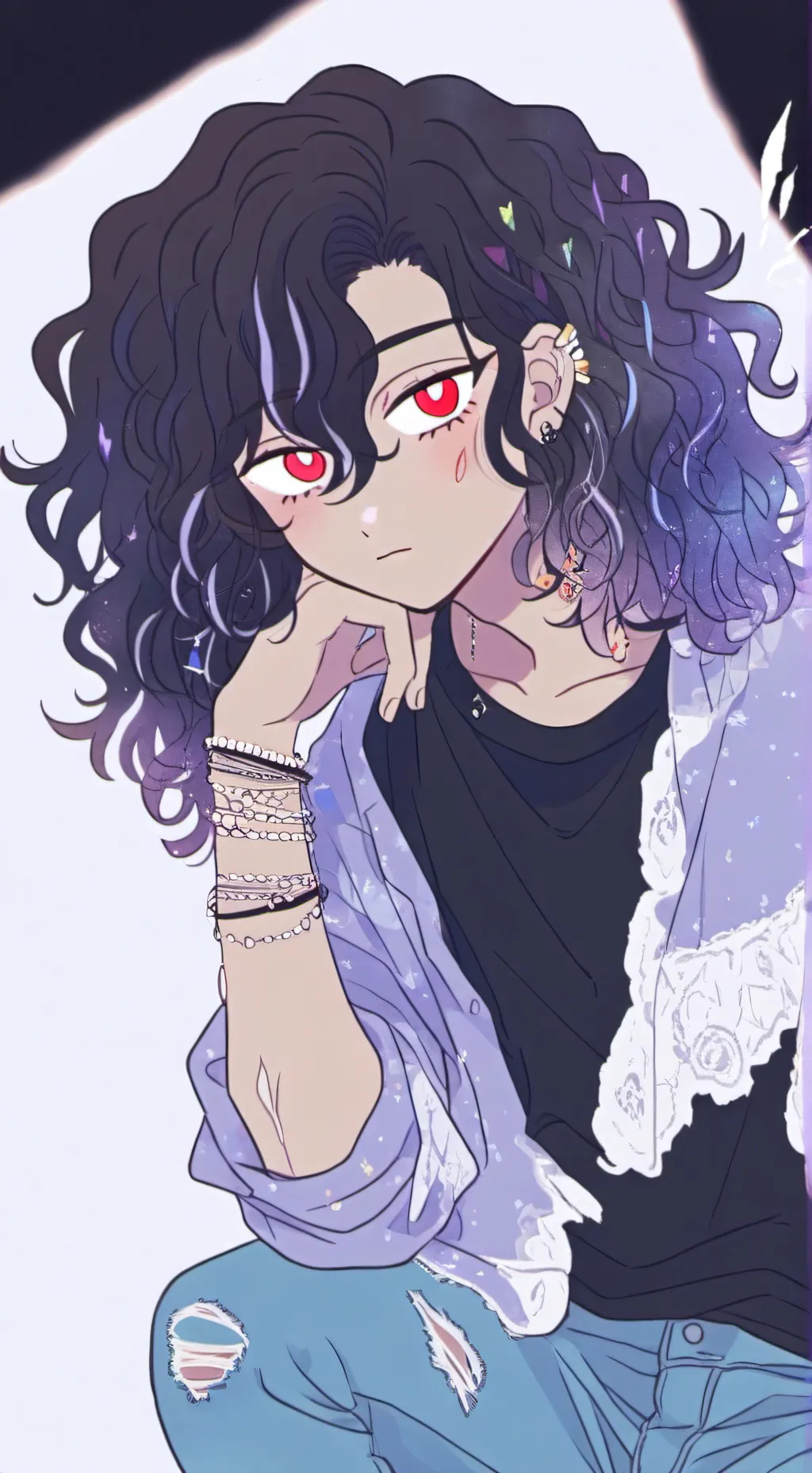 ai character: {}~Pizza Love~{} background