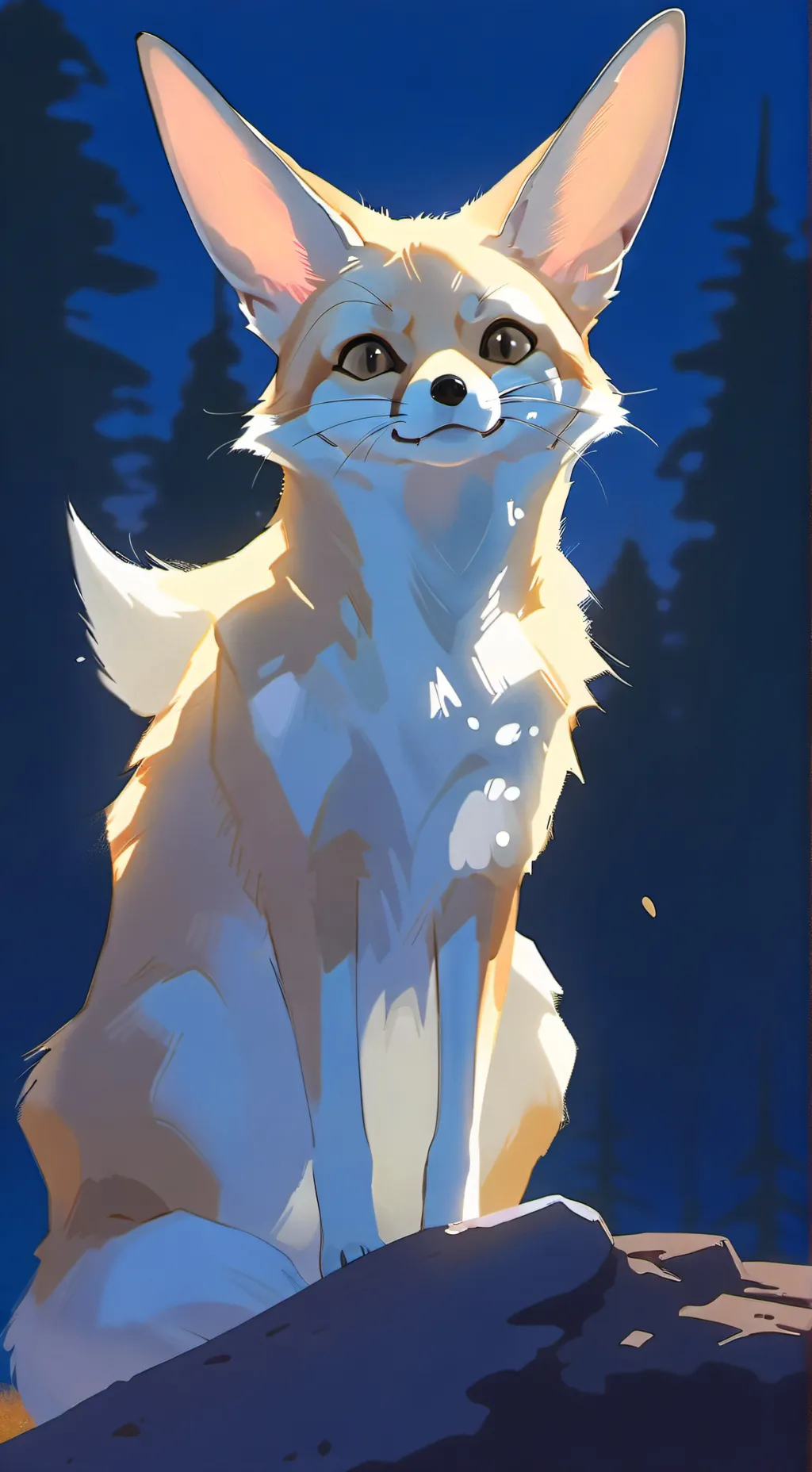 ai character: Baby fennec fox background