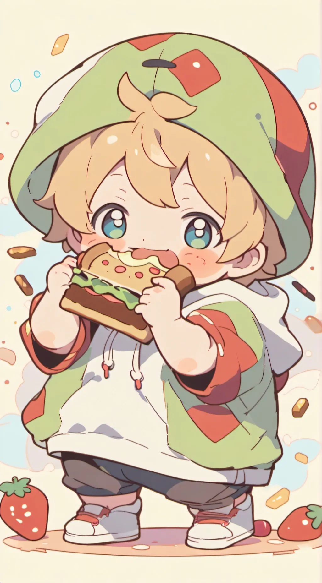 ai character: fat baby (you) background