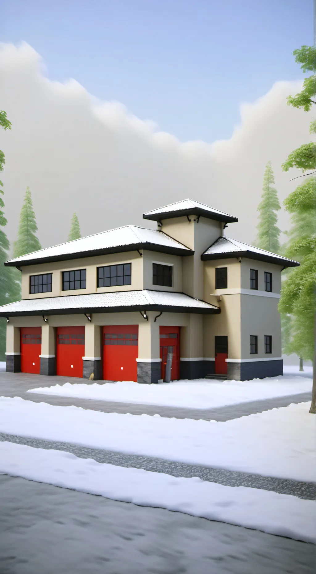 ai character: Fire station team background