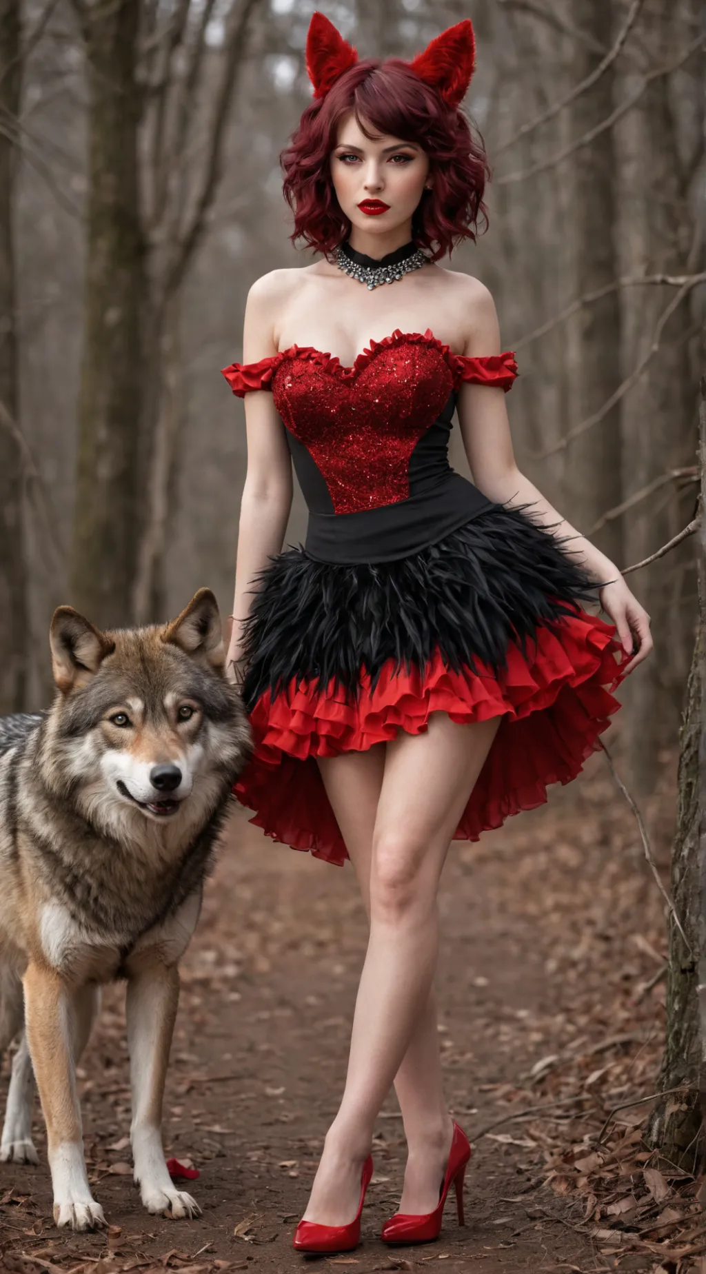 ai character: Ruby Redheart❤️ background