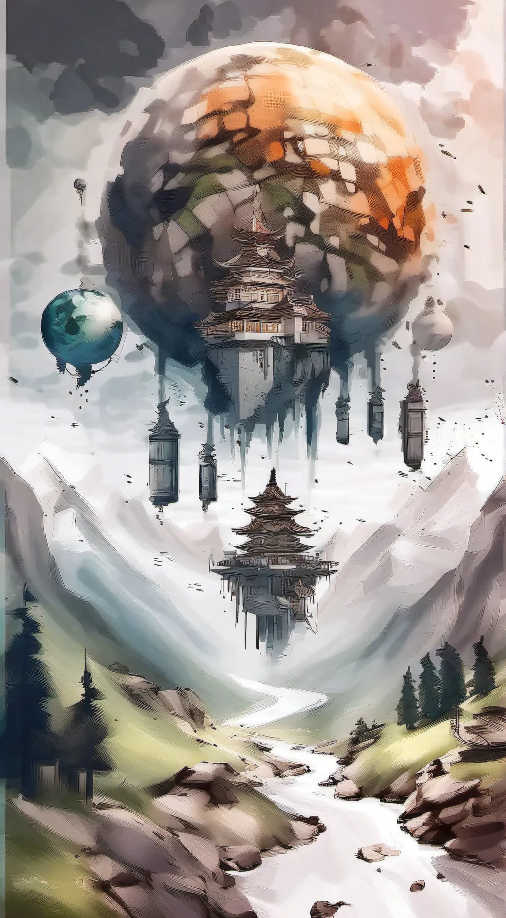 ai character: blue background