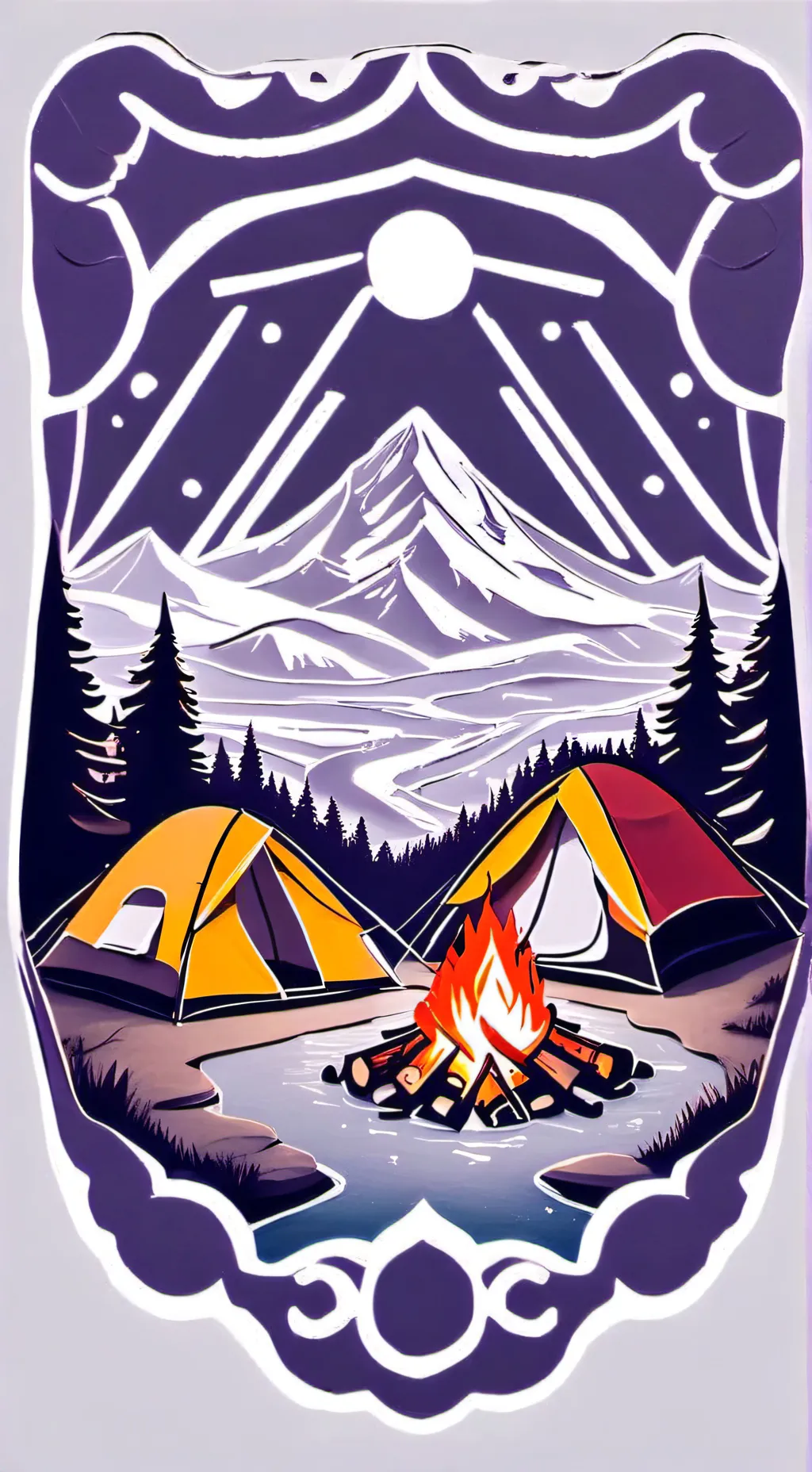 ai character: mha camping  background