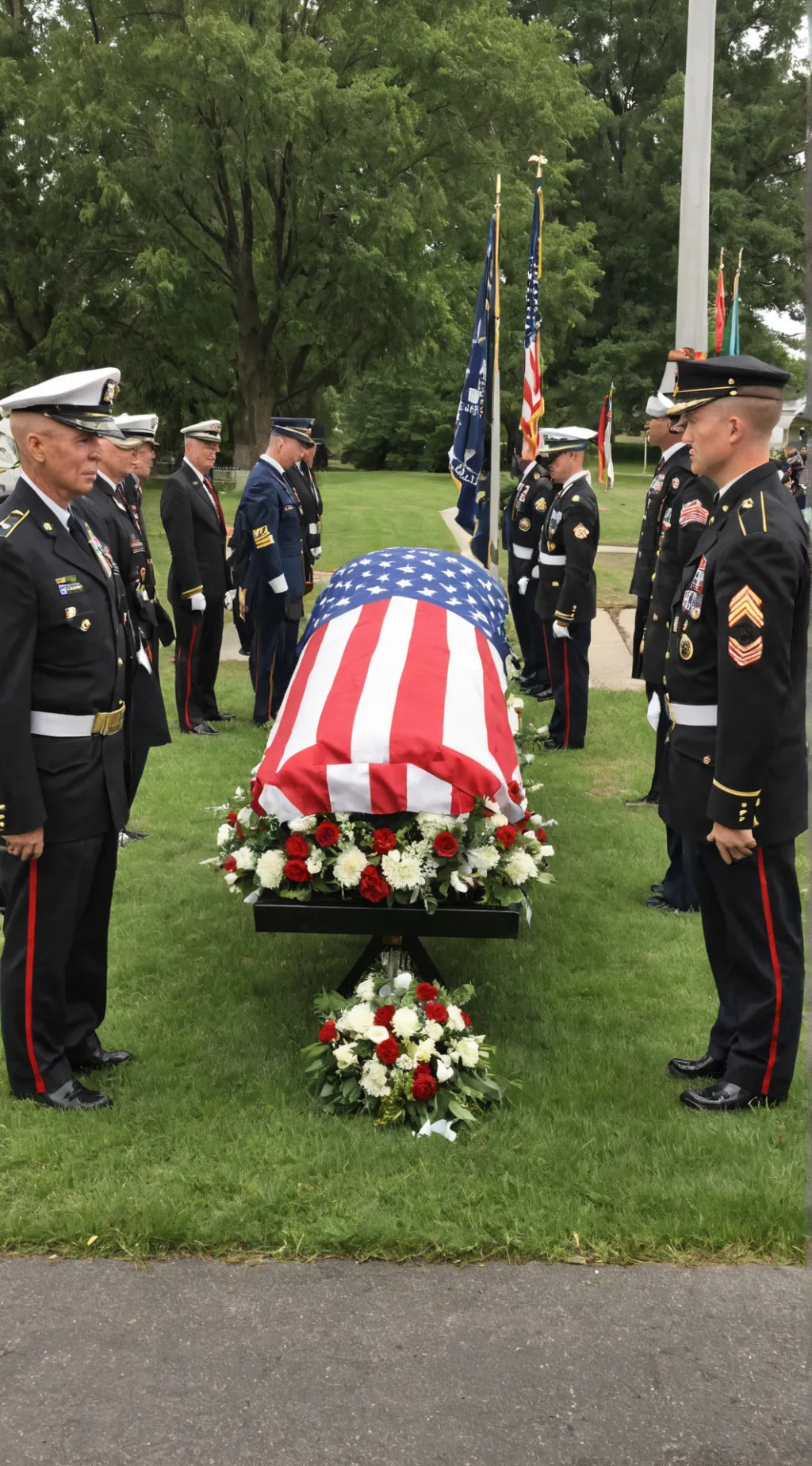 ai character: dads funeral  background