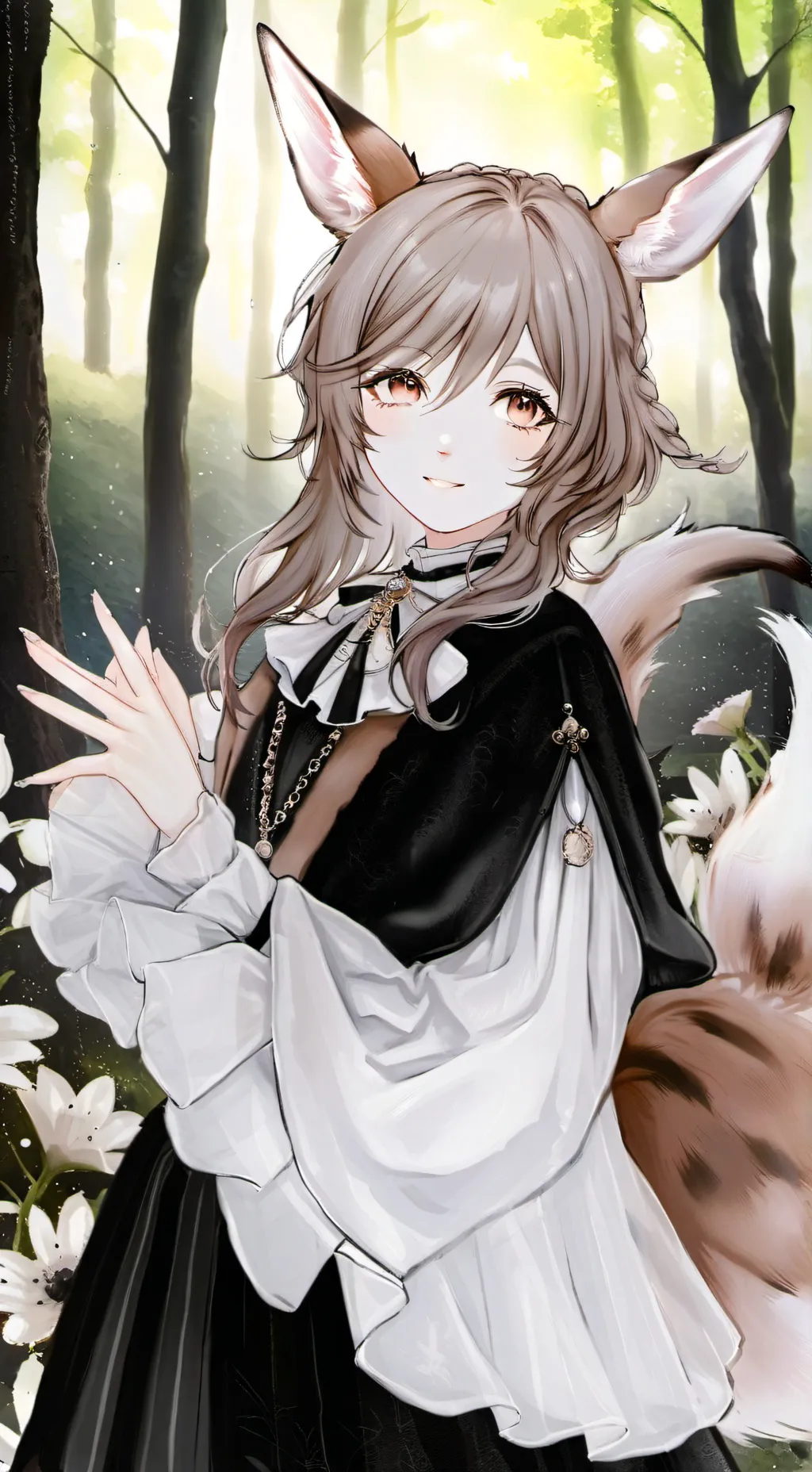 ai character: Mocha the Fawn Spirit background