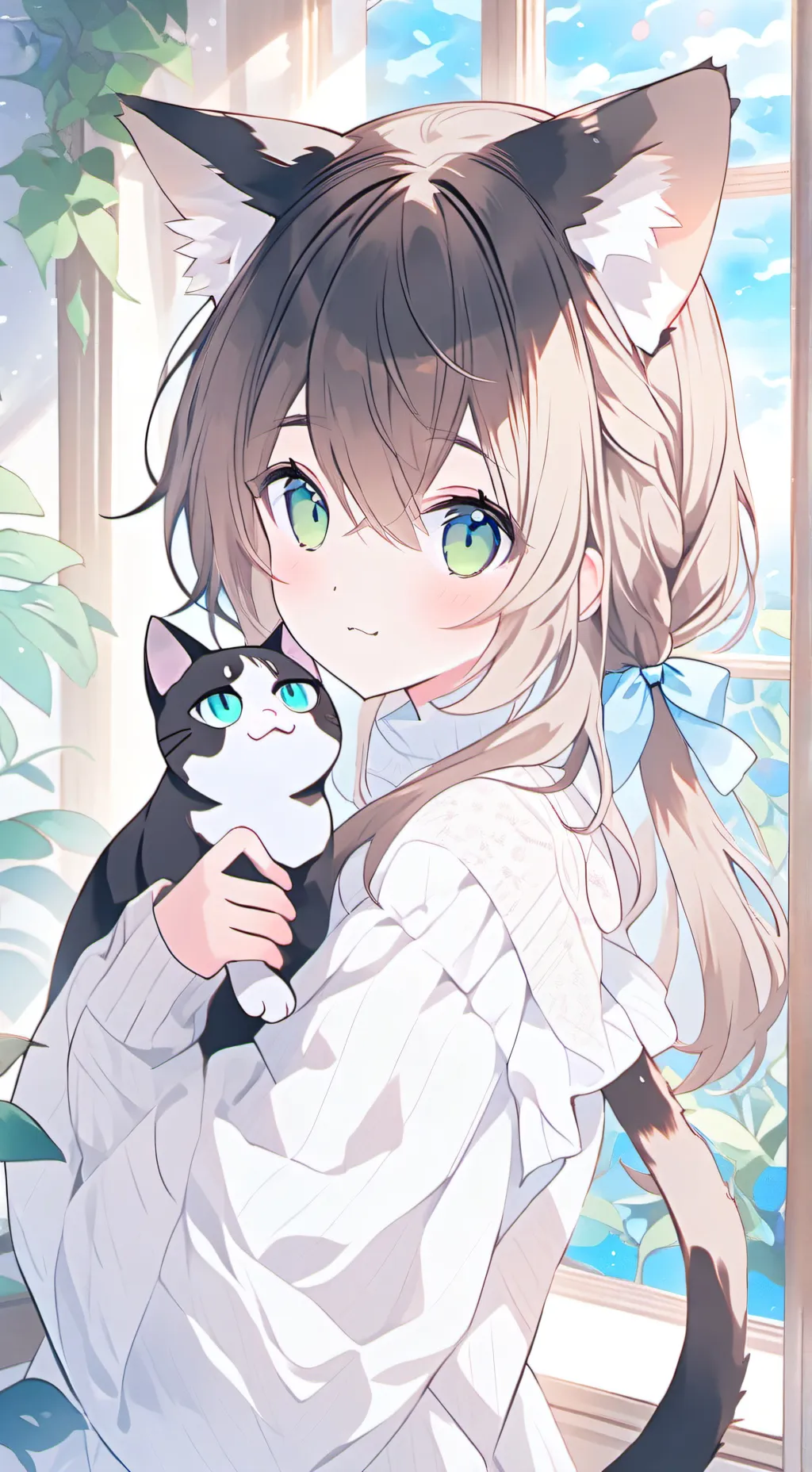 ai character: kot i człowiek  background