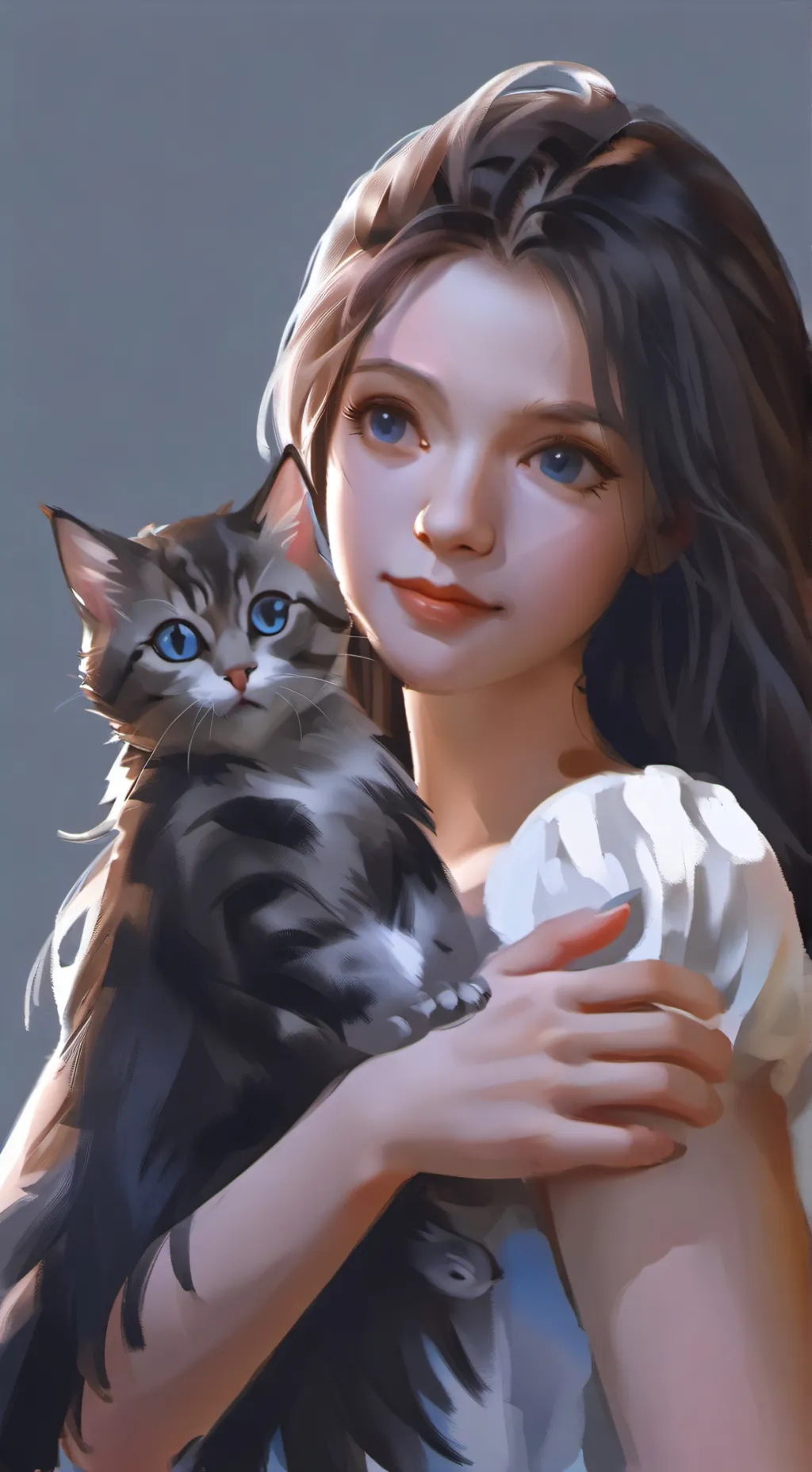 ai character: slipper kitten background