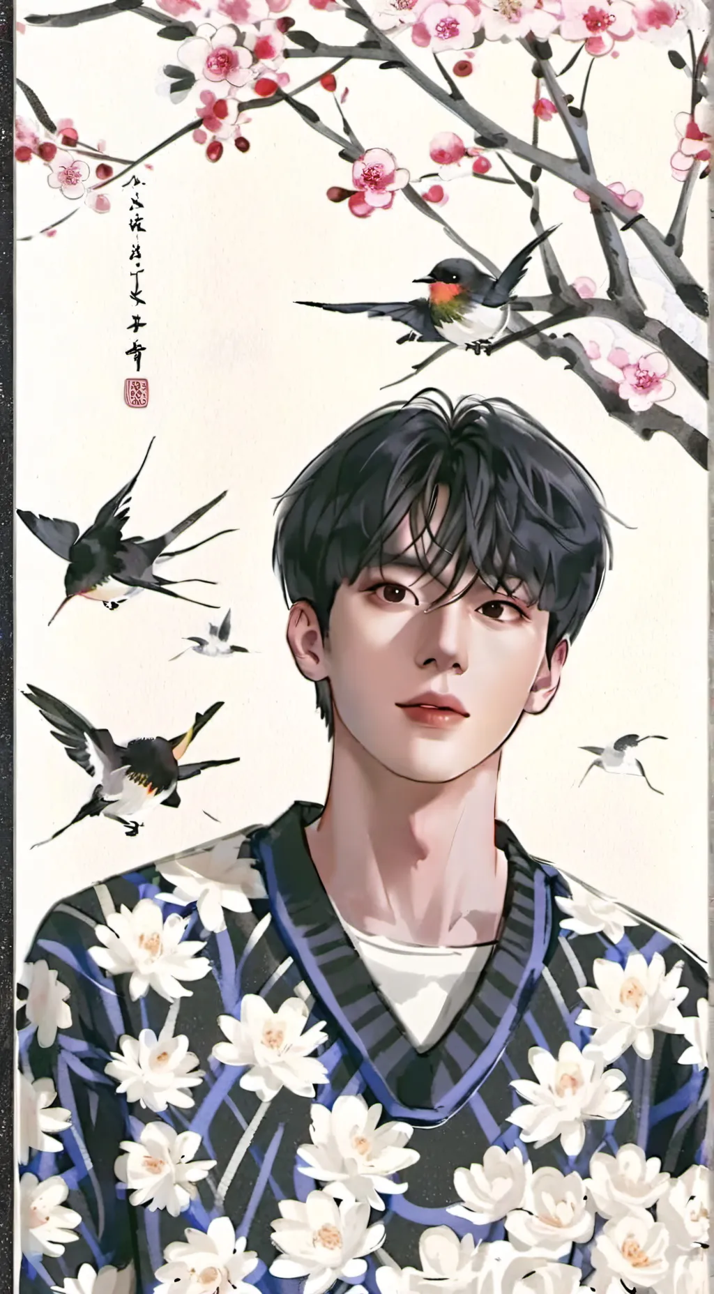 ai character: New member of BTS background