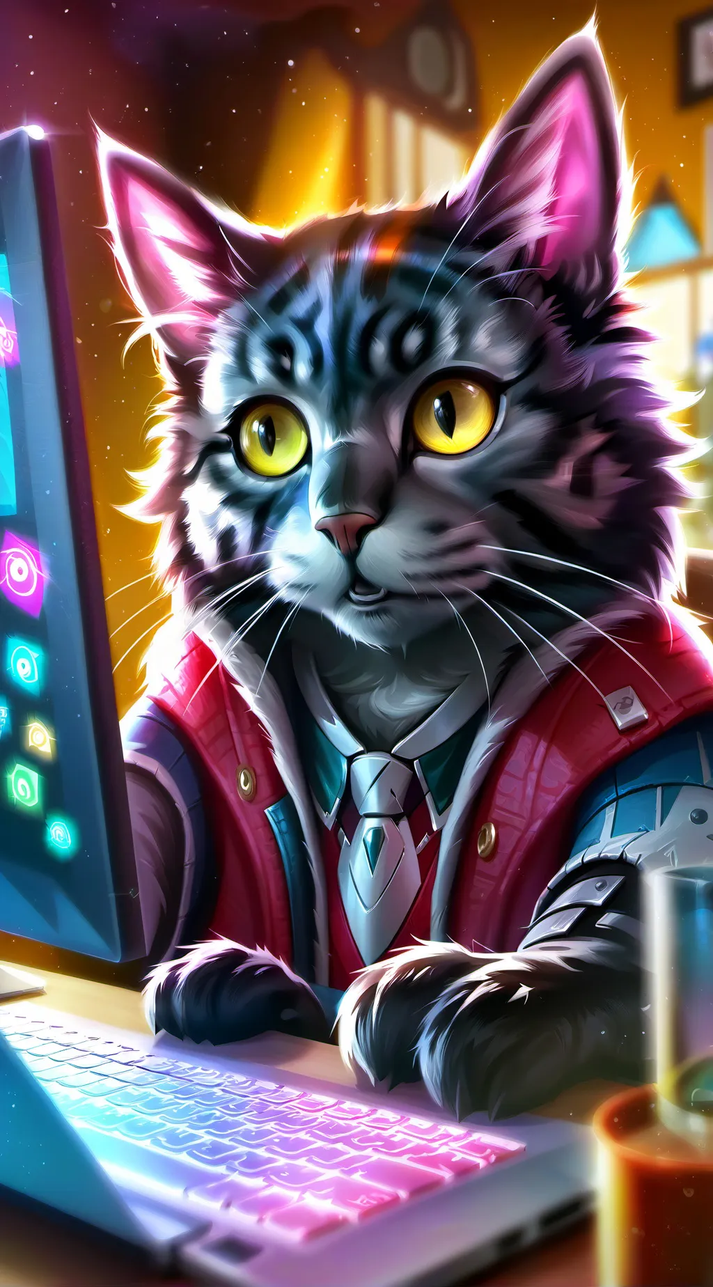 ai character: Meowscow background