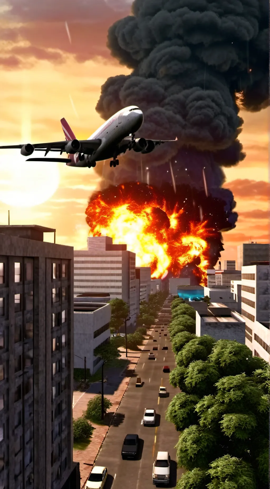 ai character: A340 air france background