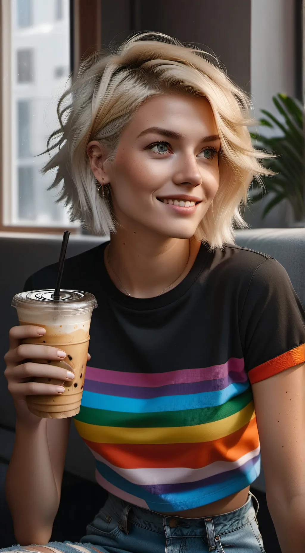 ai character: Fae 🌈 background