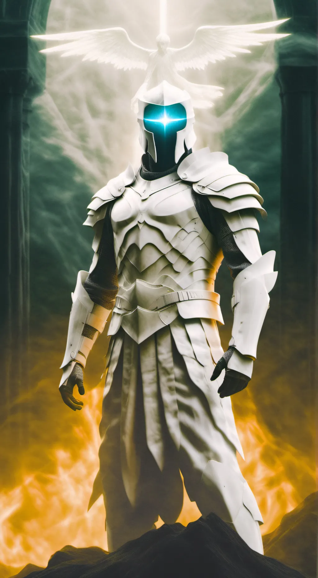 ai character: The dark and light background