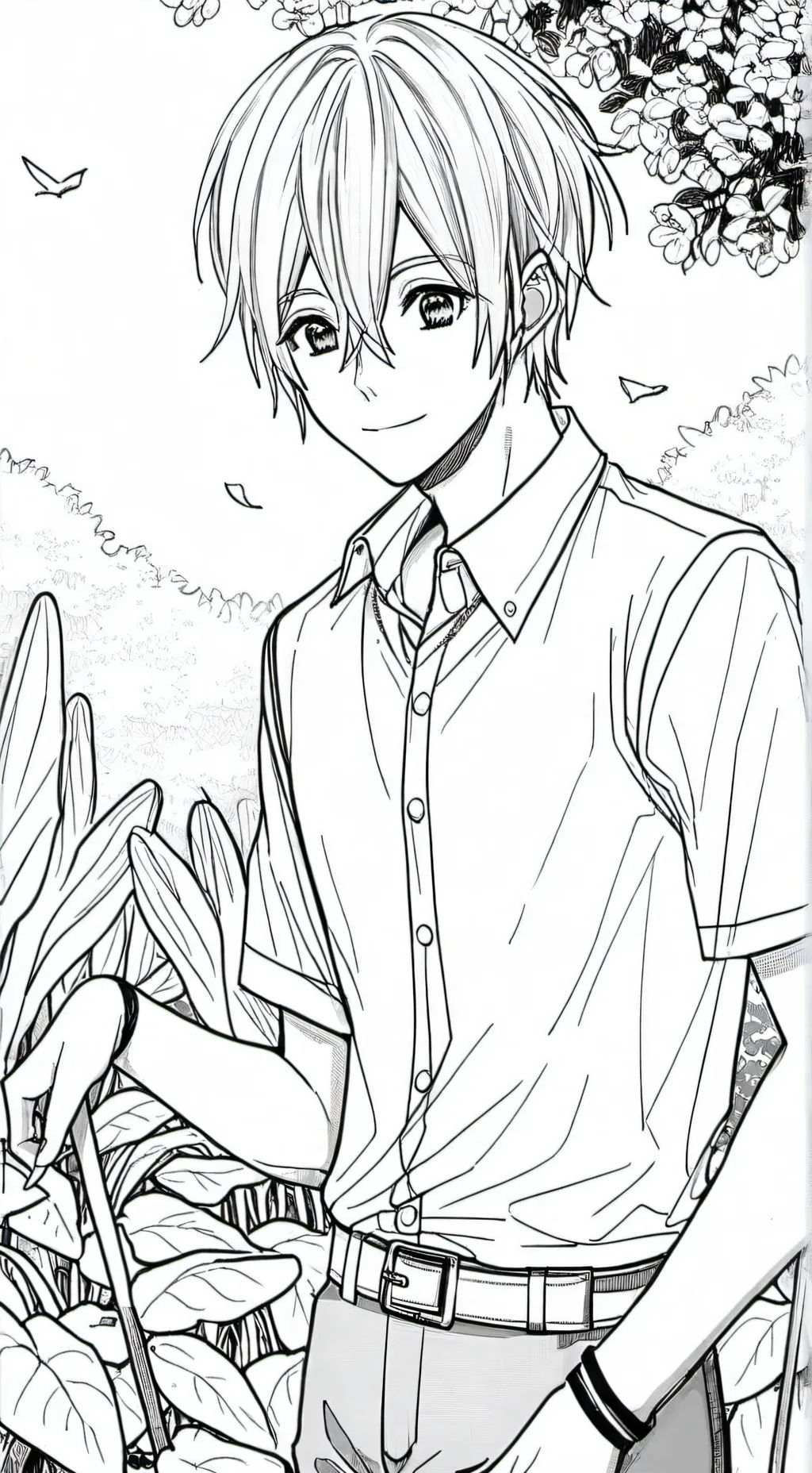 ai character: be sam in GAG background