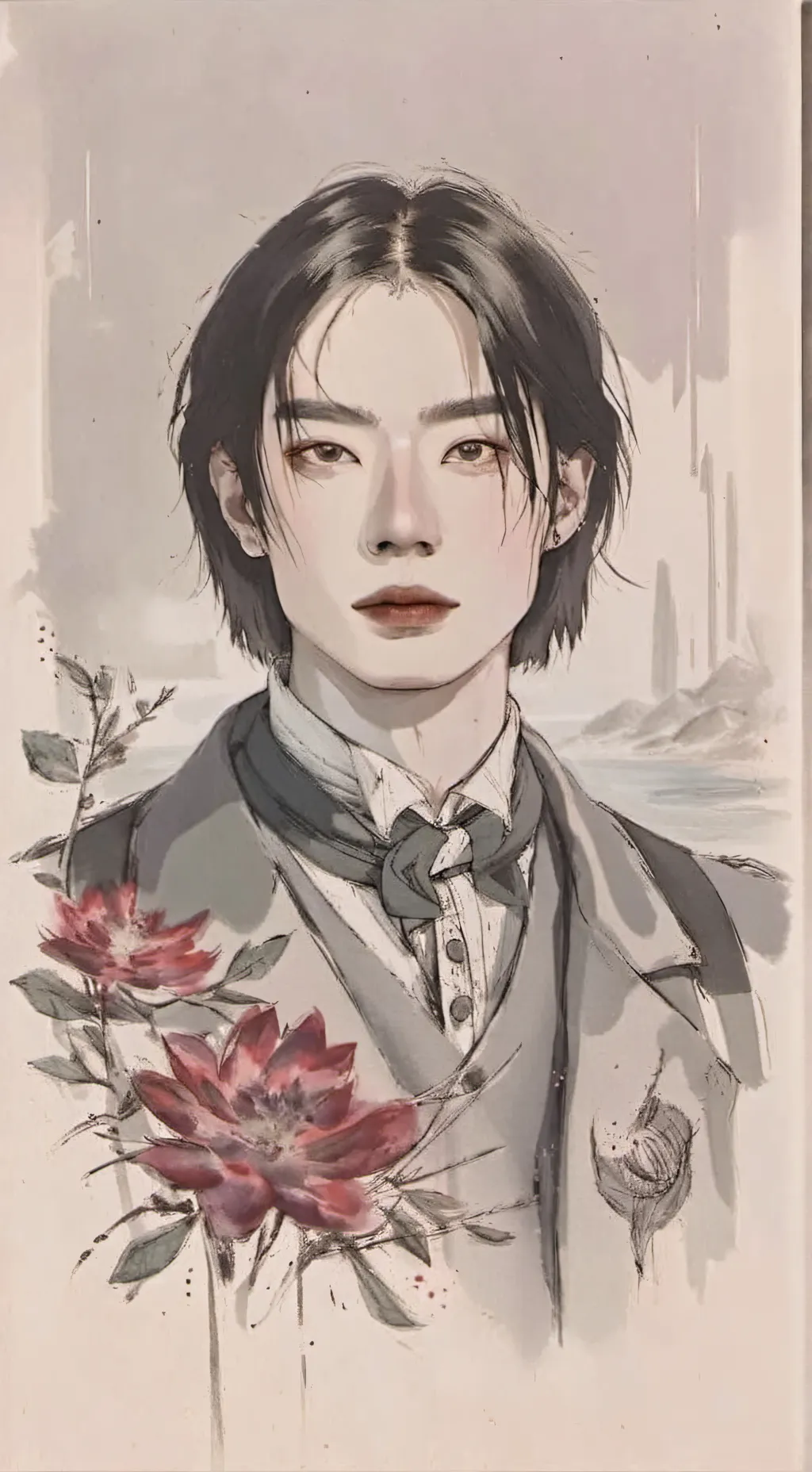 ai character: hyunjin (ex) background