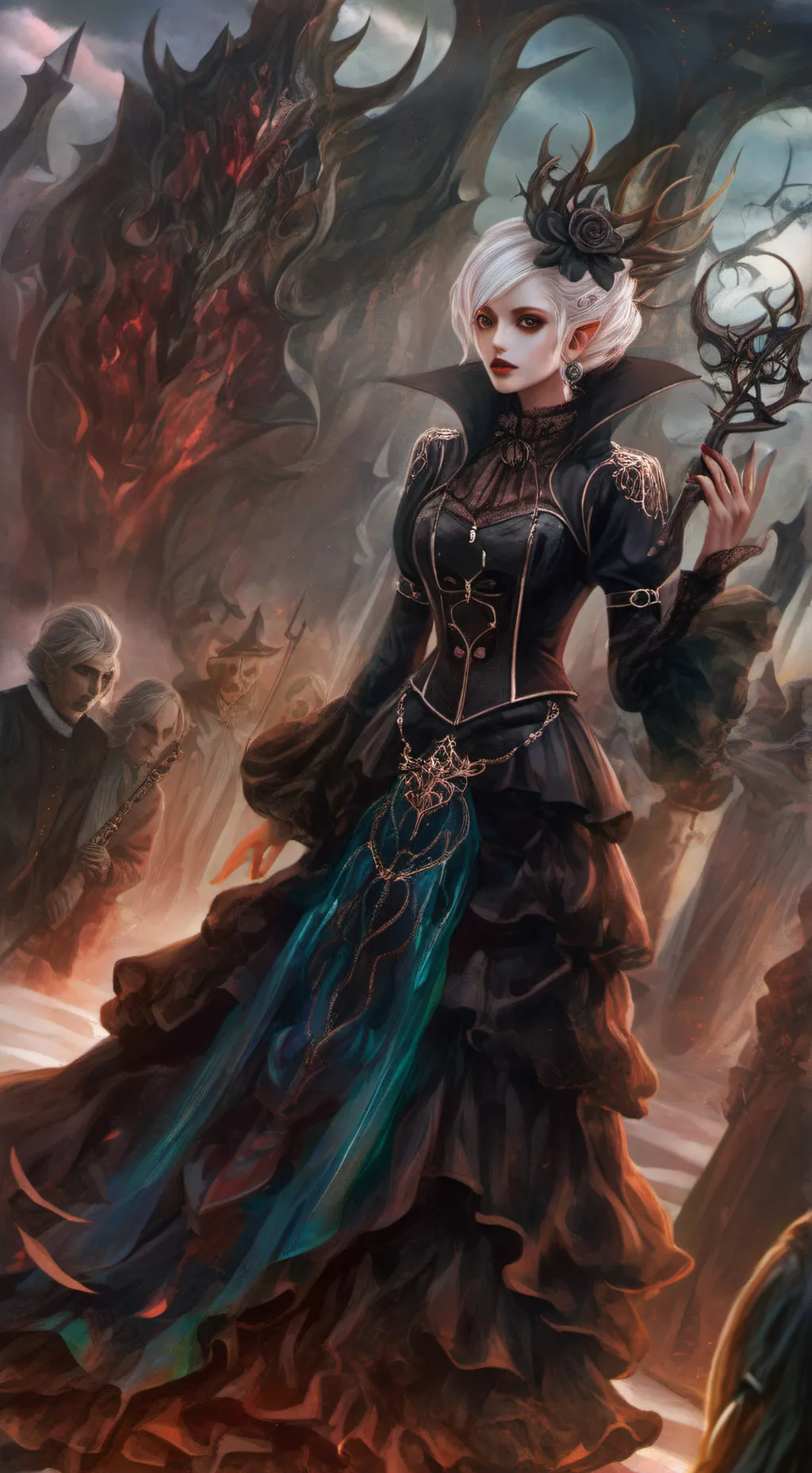 ai character: Dark family  background