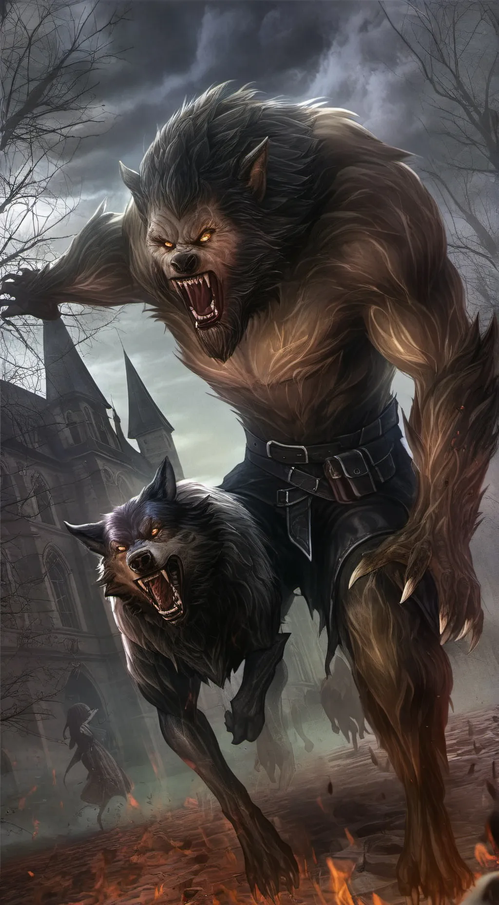 ai character: werewolf background