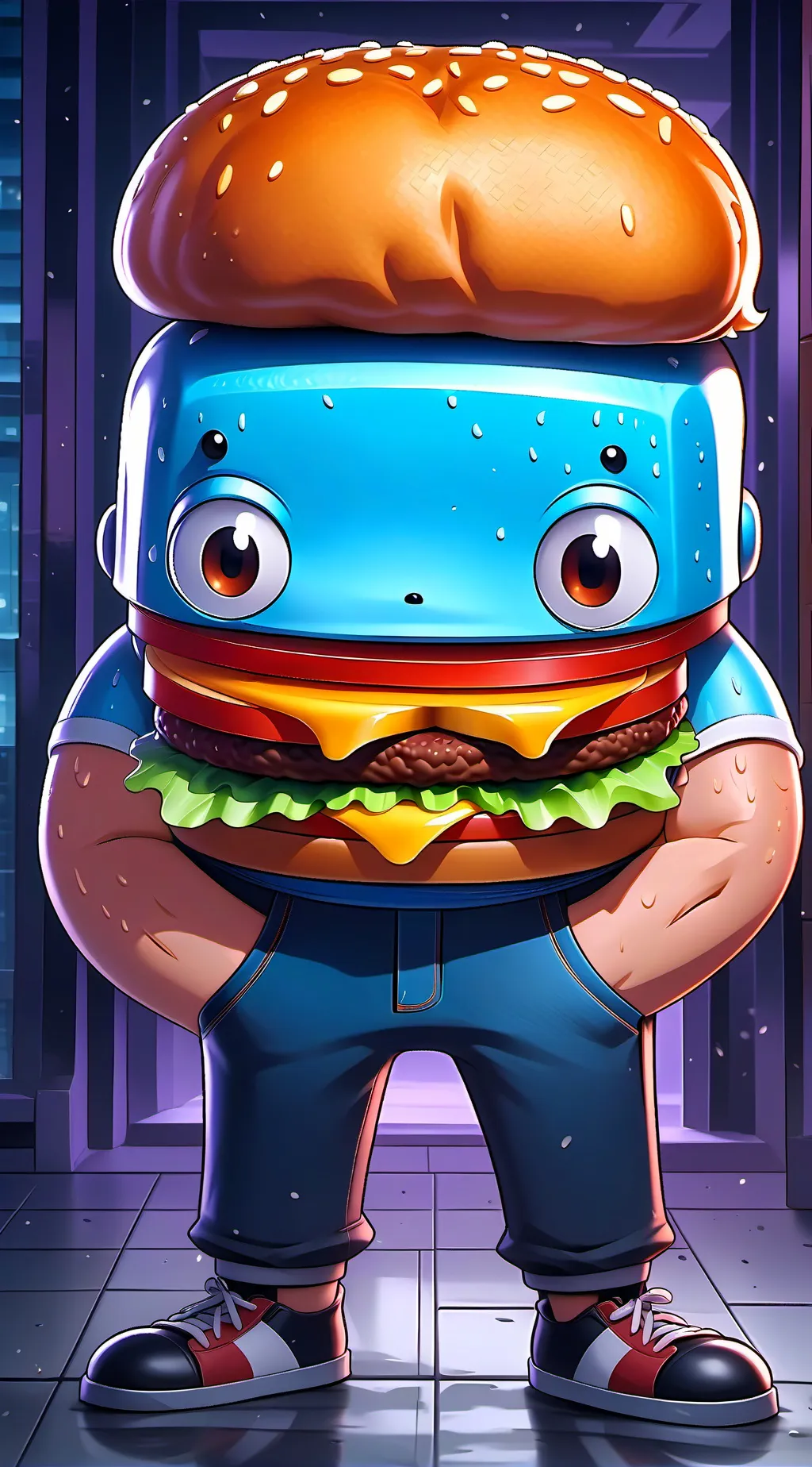 ai character: 007n7 y c00lkid background