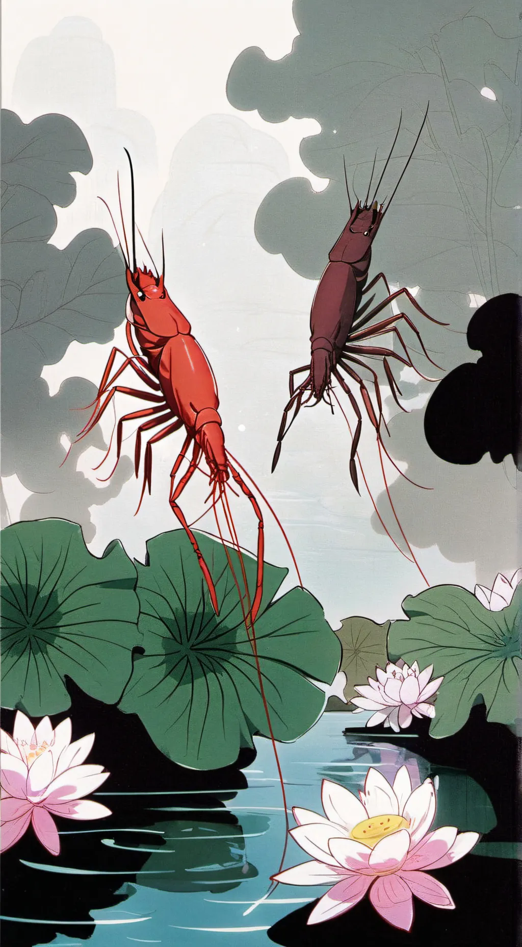 ai character: SHRIMPO background