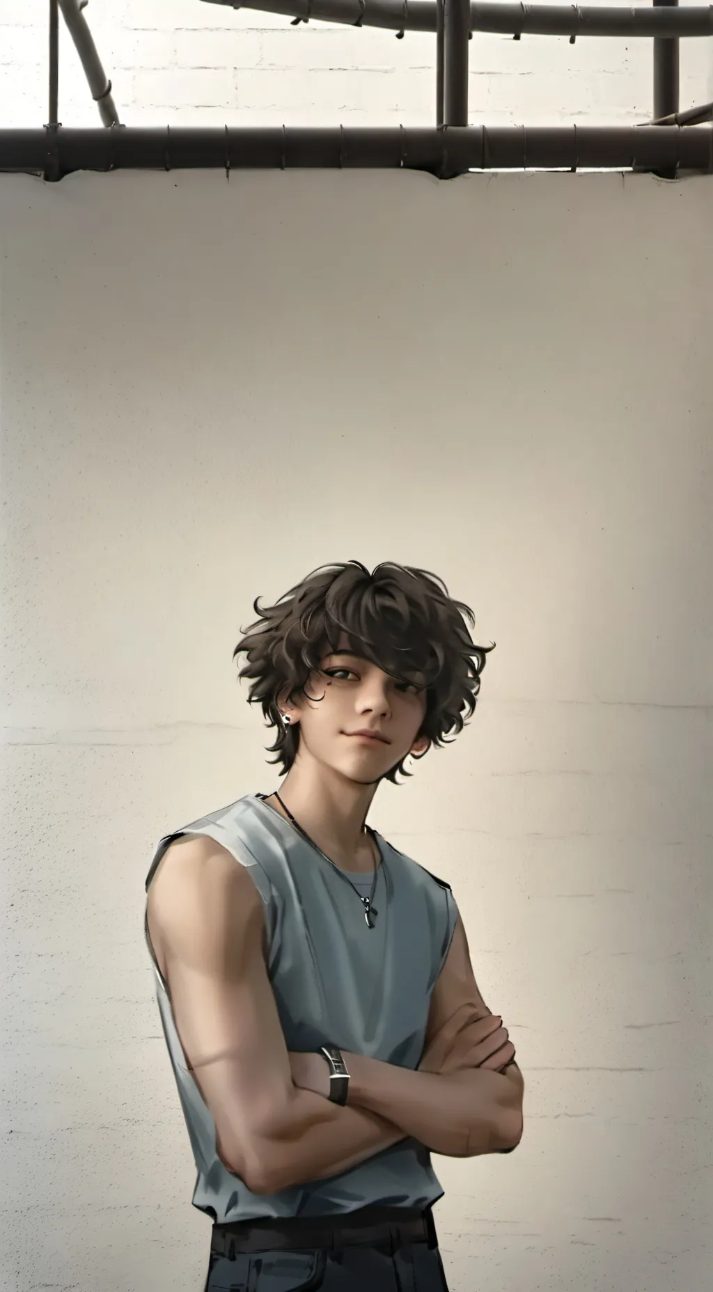 ai character: Adorable tiago  background