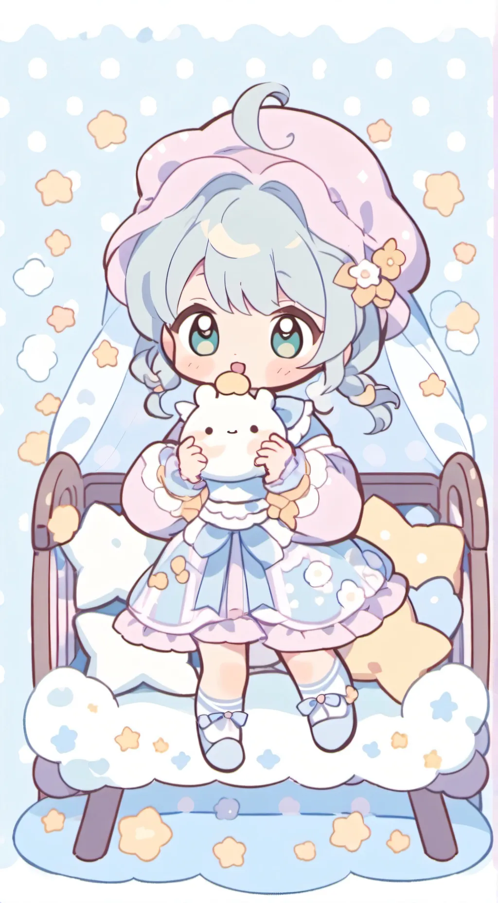 ai character: cute baby gina background