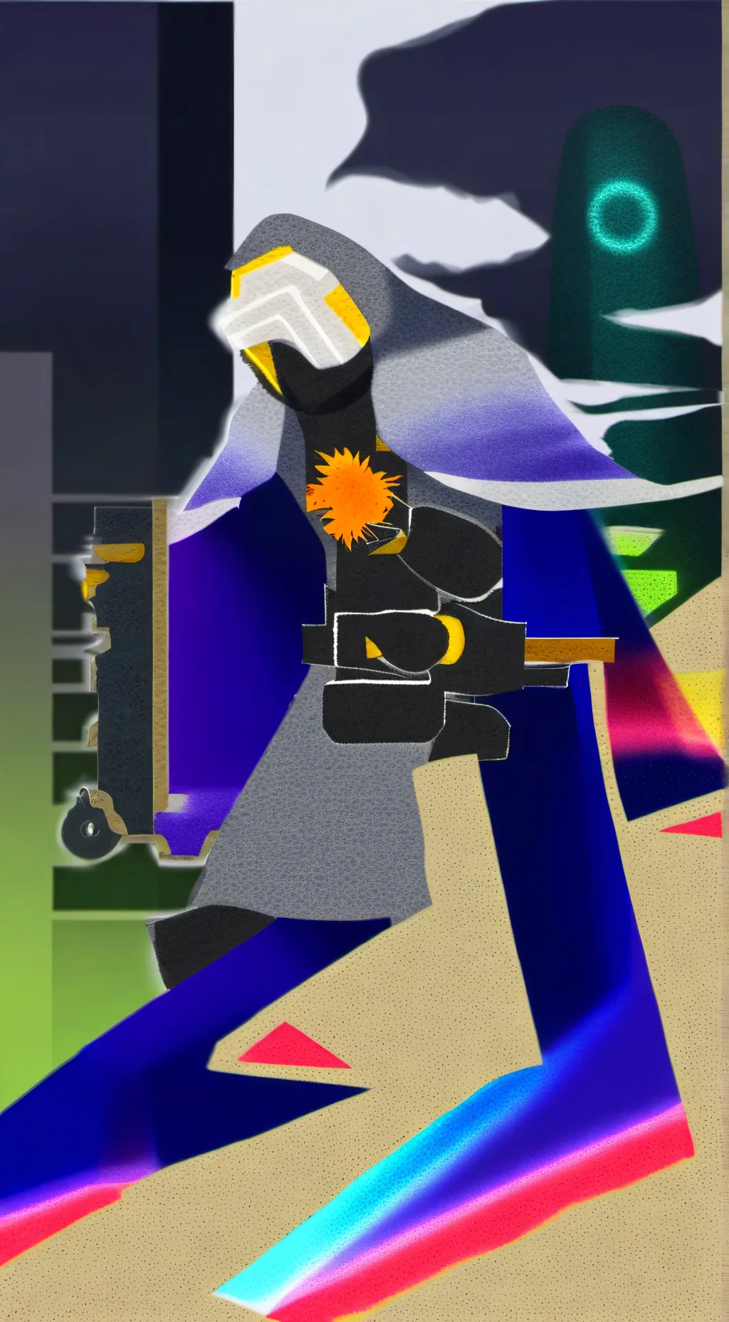 ai character: Dusakr vs specture background