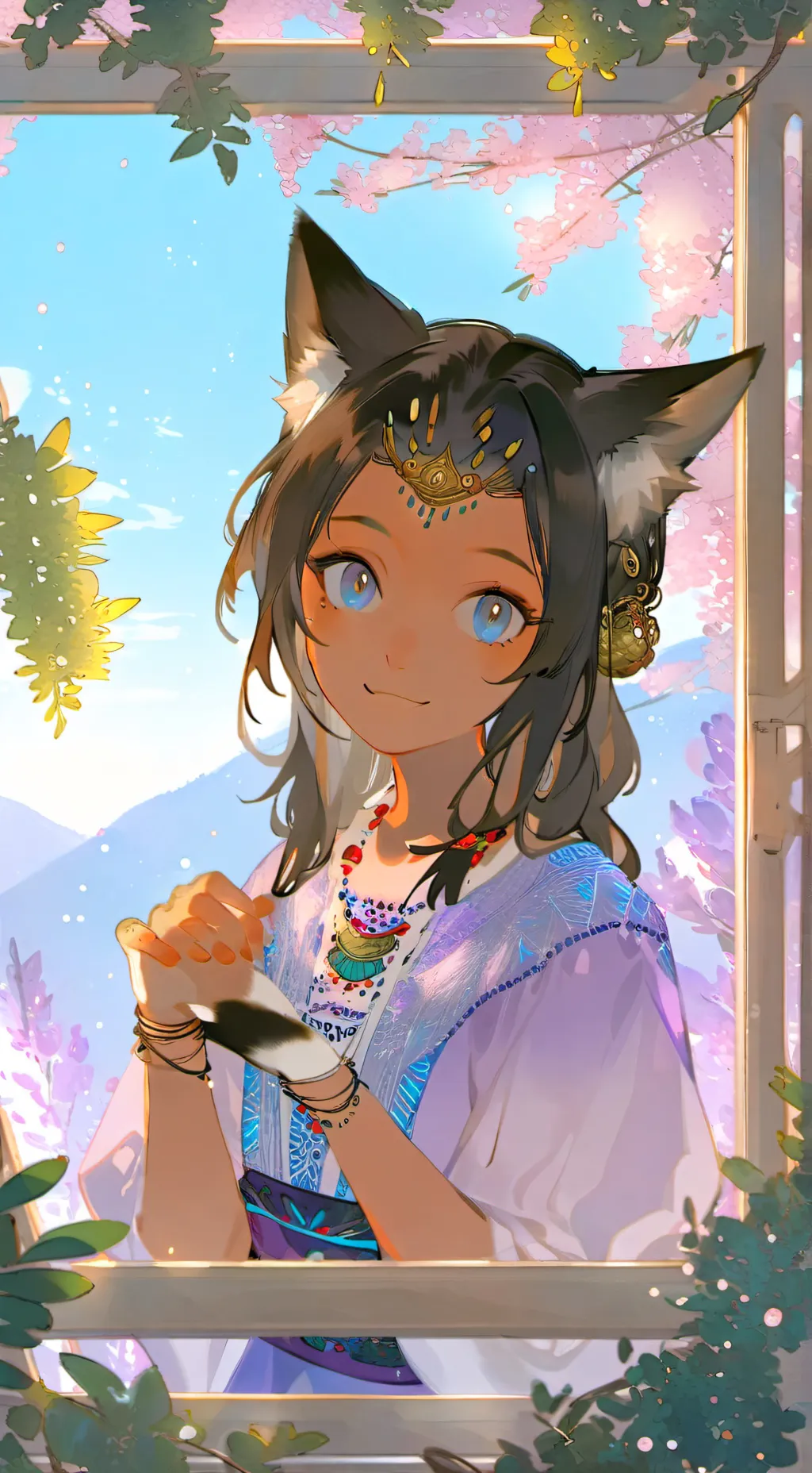 ai character: Lavender Whiskers background