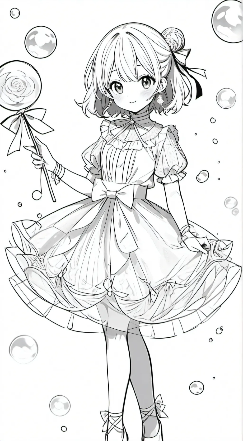 ai character: Bubble girl background