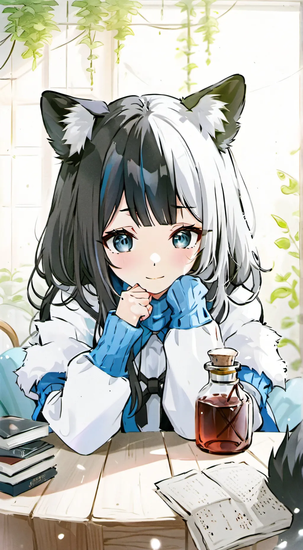 ai character: Bella the AnimaSkunk background