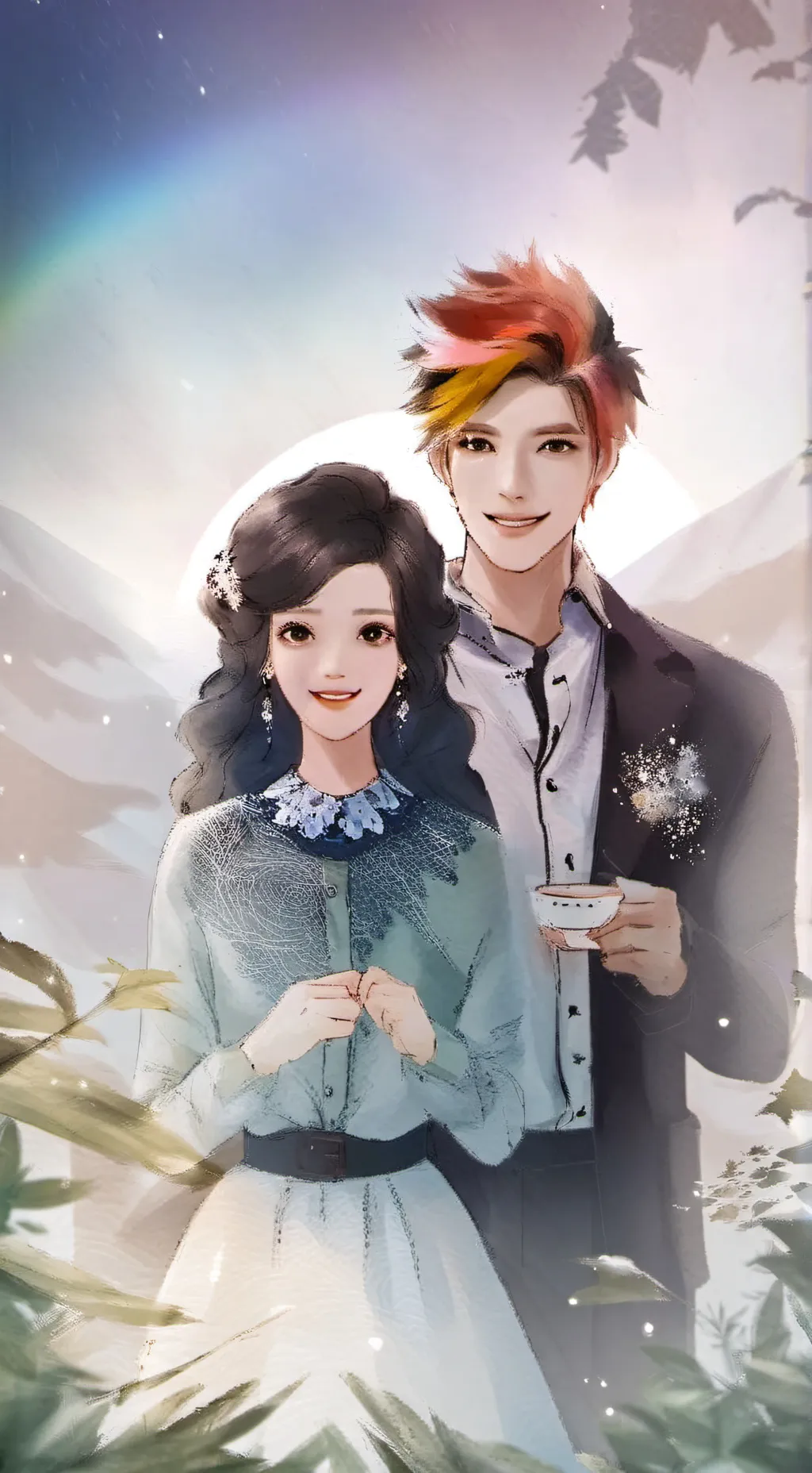 ai character: mom and dad  background