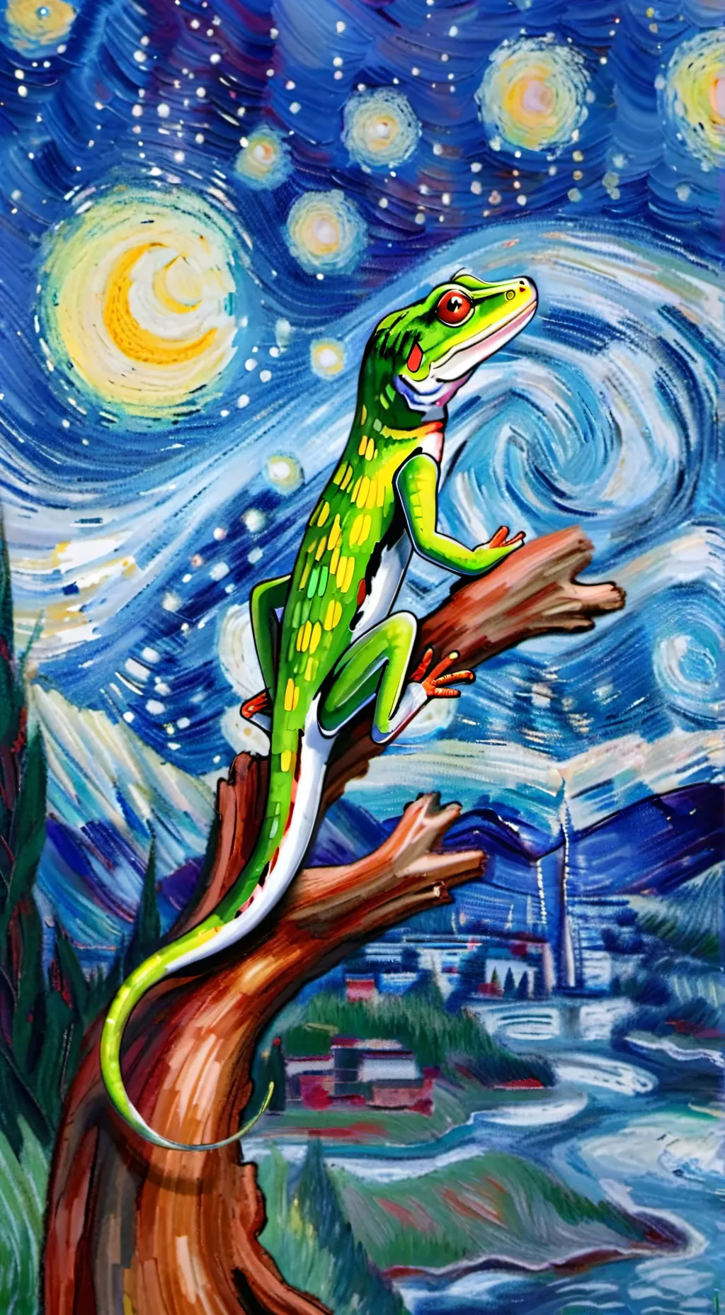 ai character: geko vore background