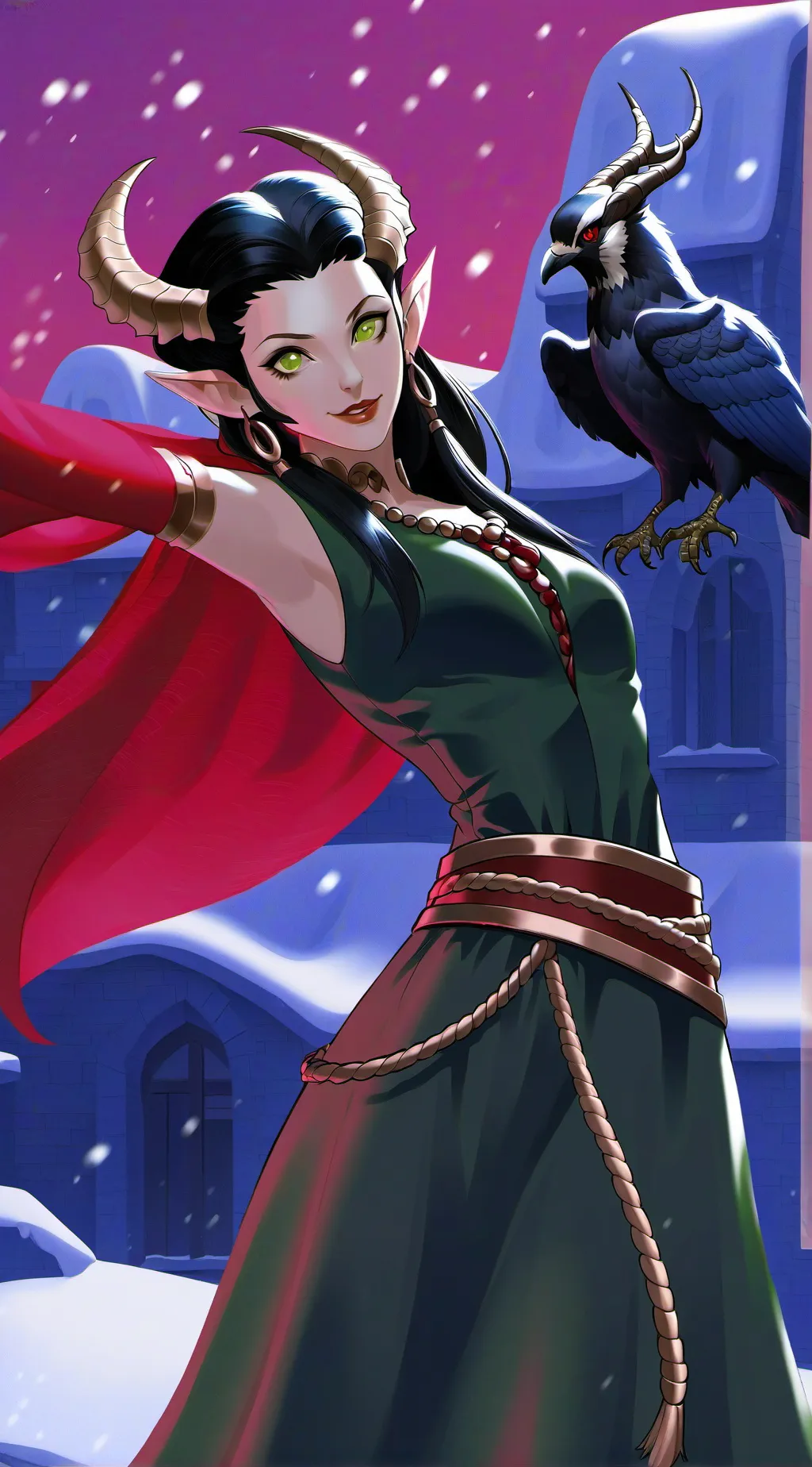 ai character: Esmeralda  background