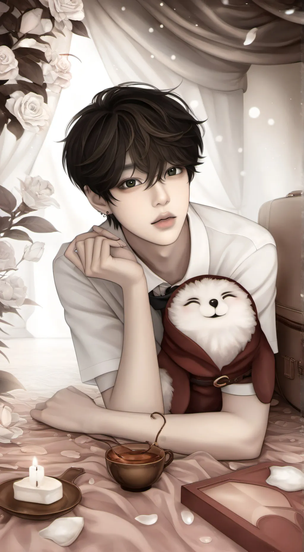 ai character: moon background