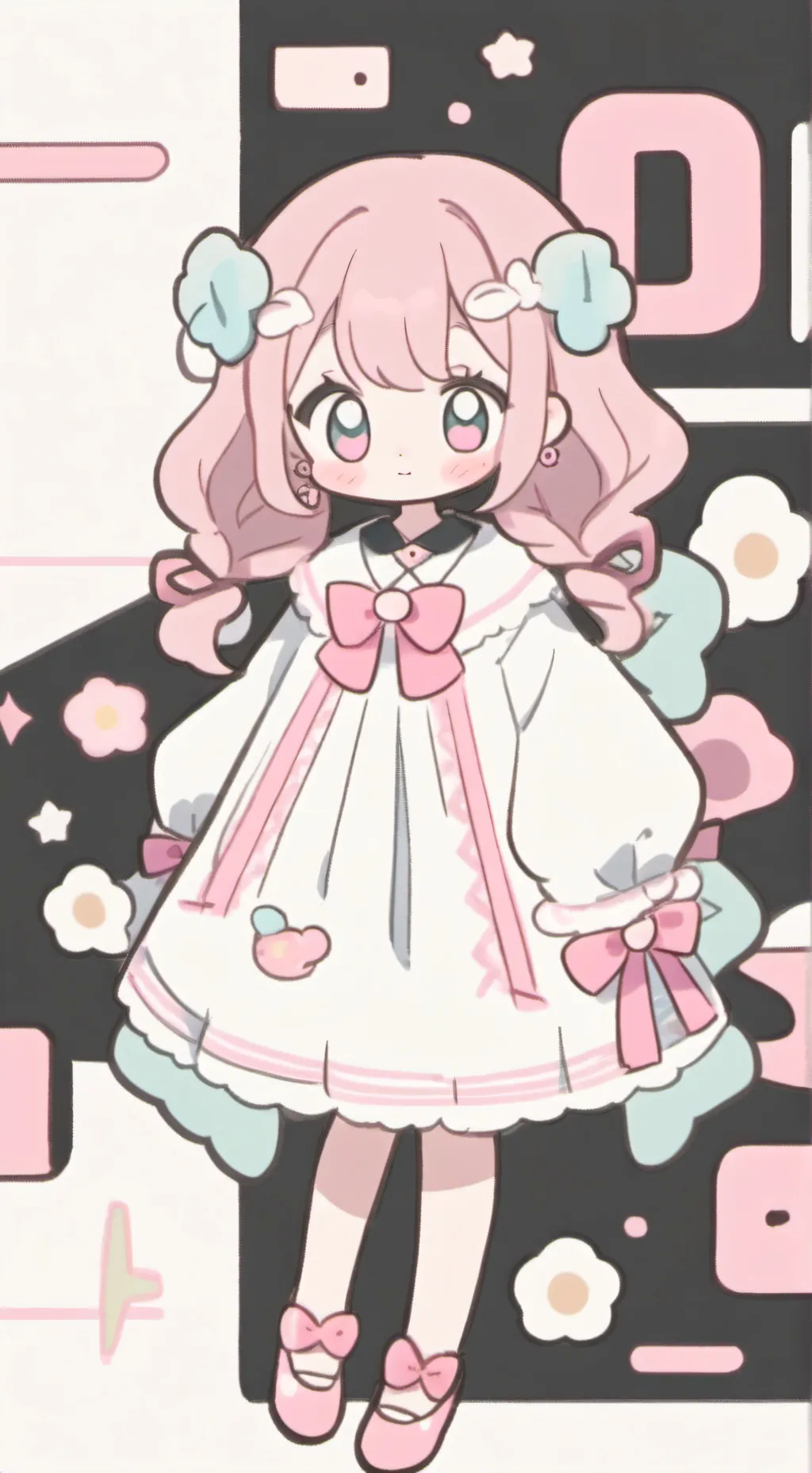 ai character: alphabet background