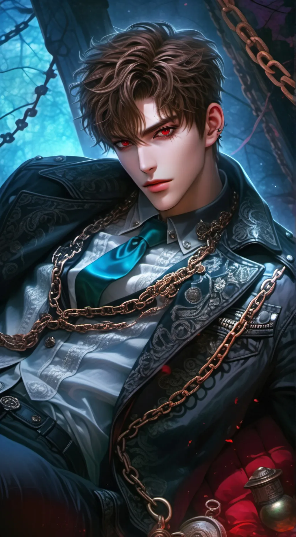 ai character: 🩸⛓𝓜𝓪𝔁⛓🩸 background