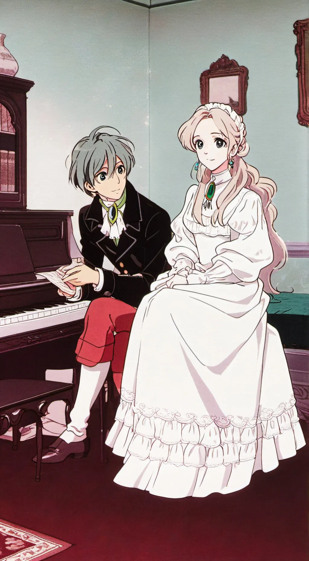 ai character: Howl moving castle background