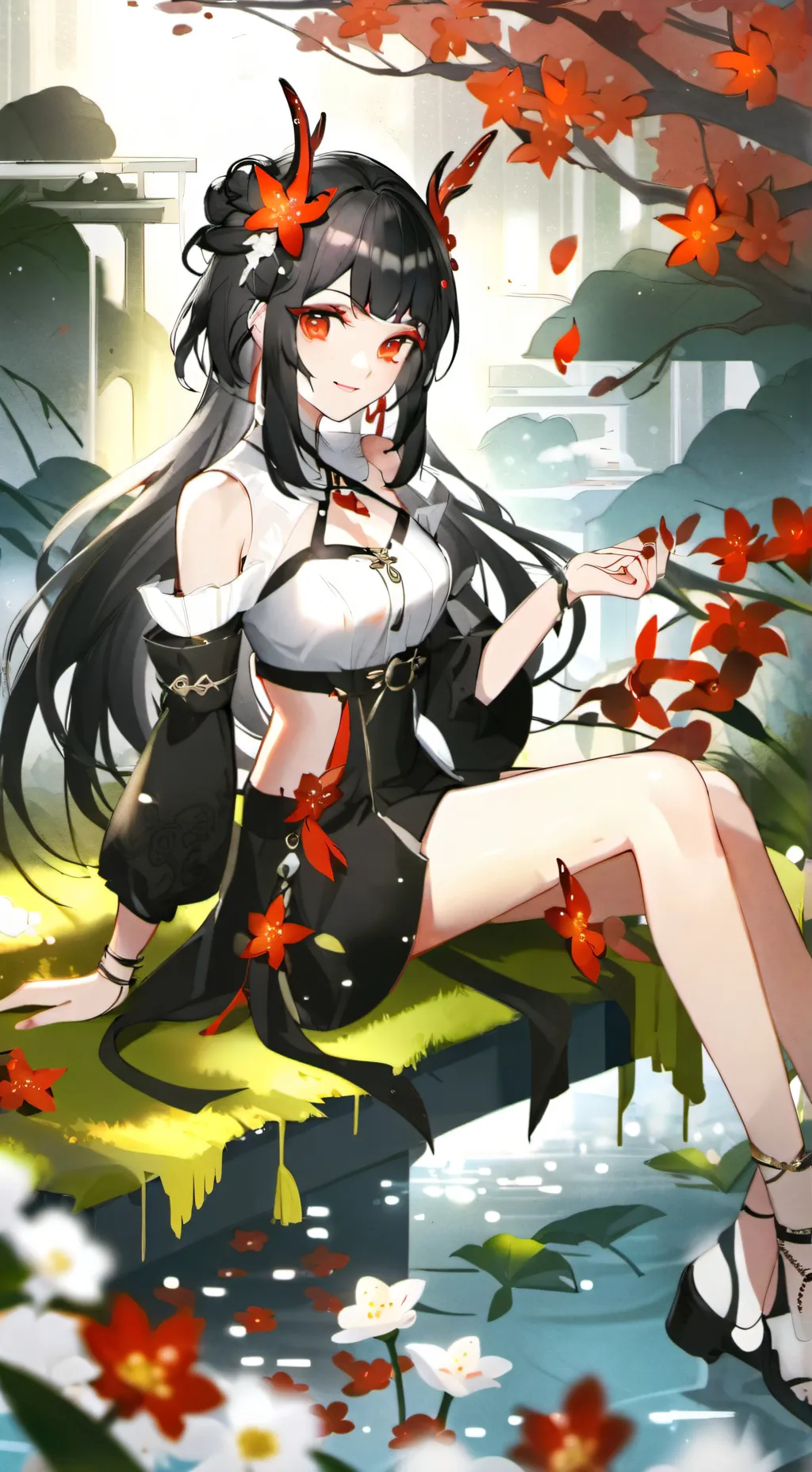 ai character: Menina do Outono background