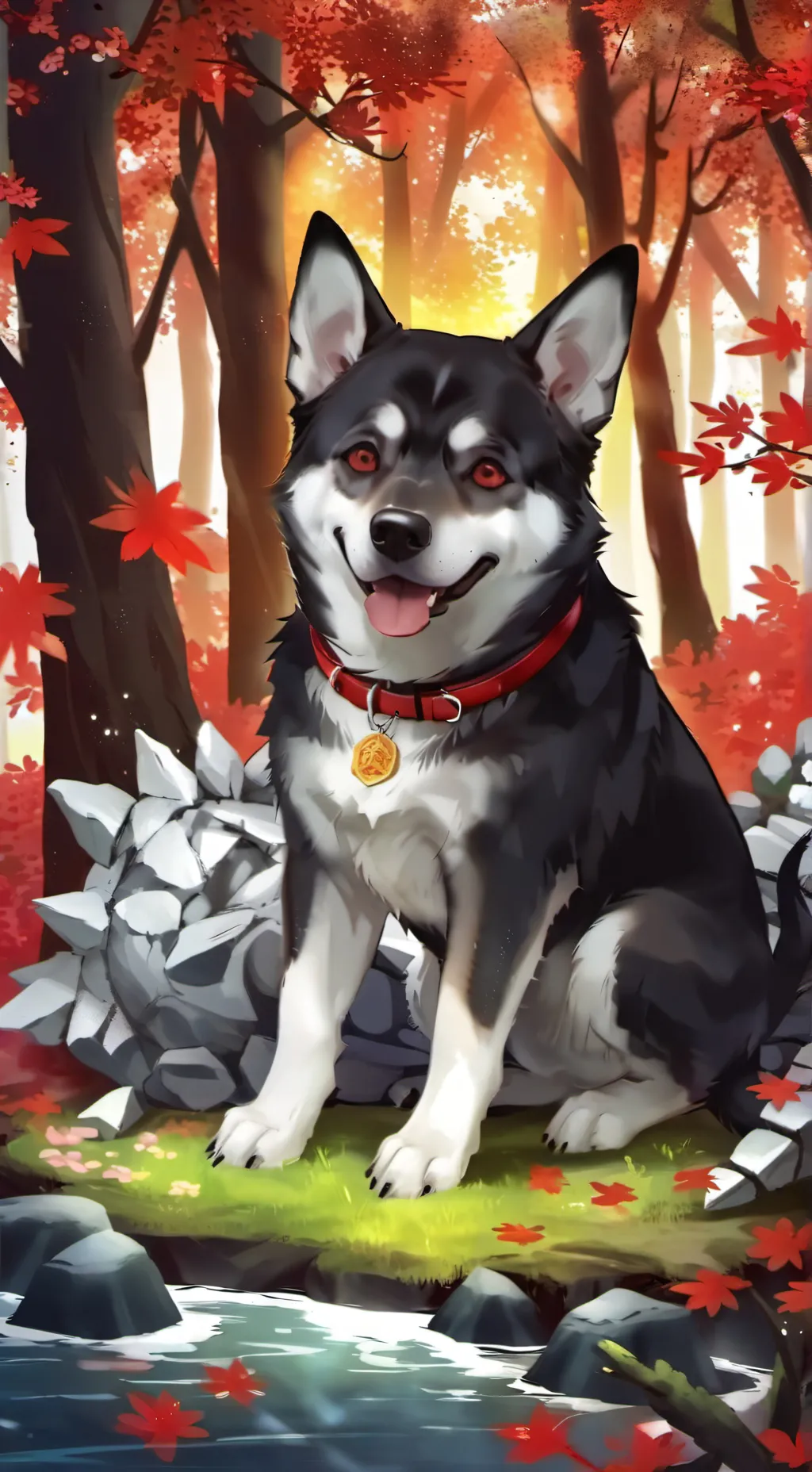 ai character: rockcoal kid  background