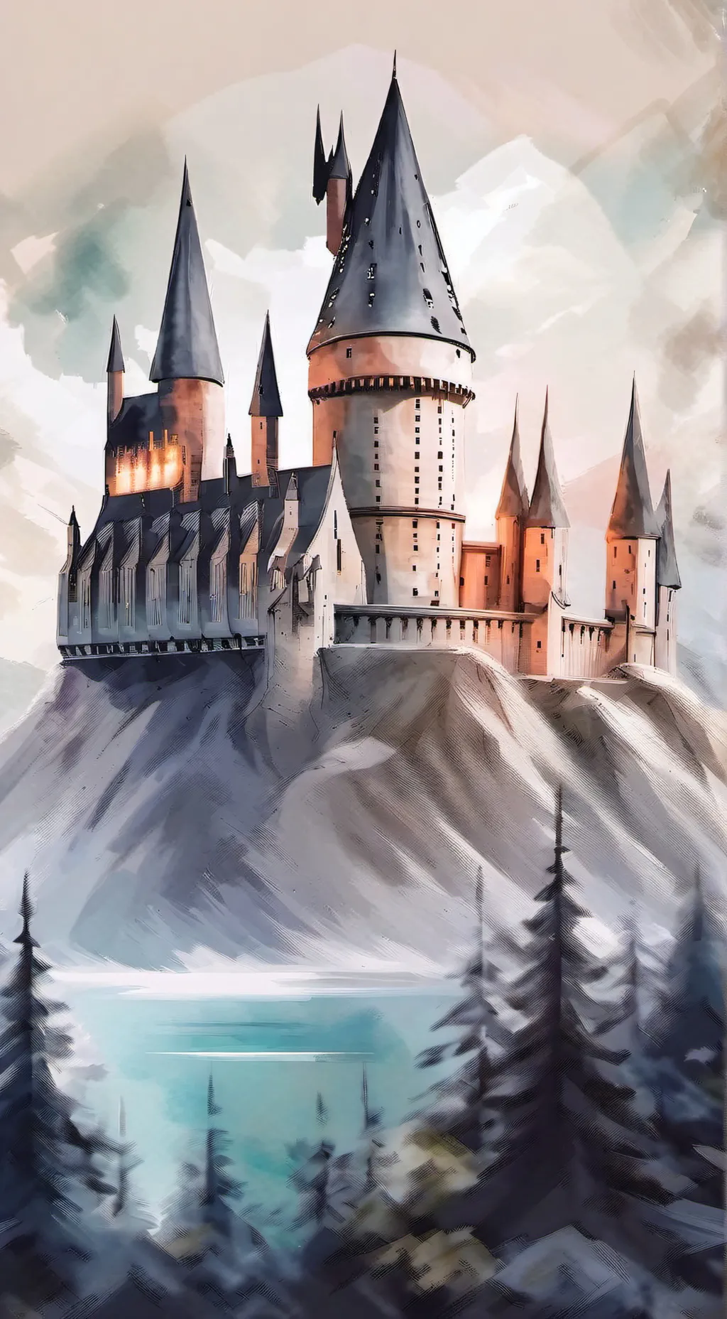 ai character: Hogwarts  background