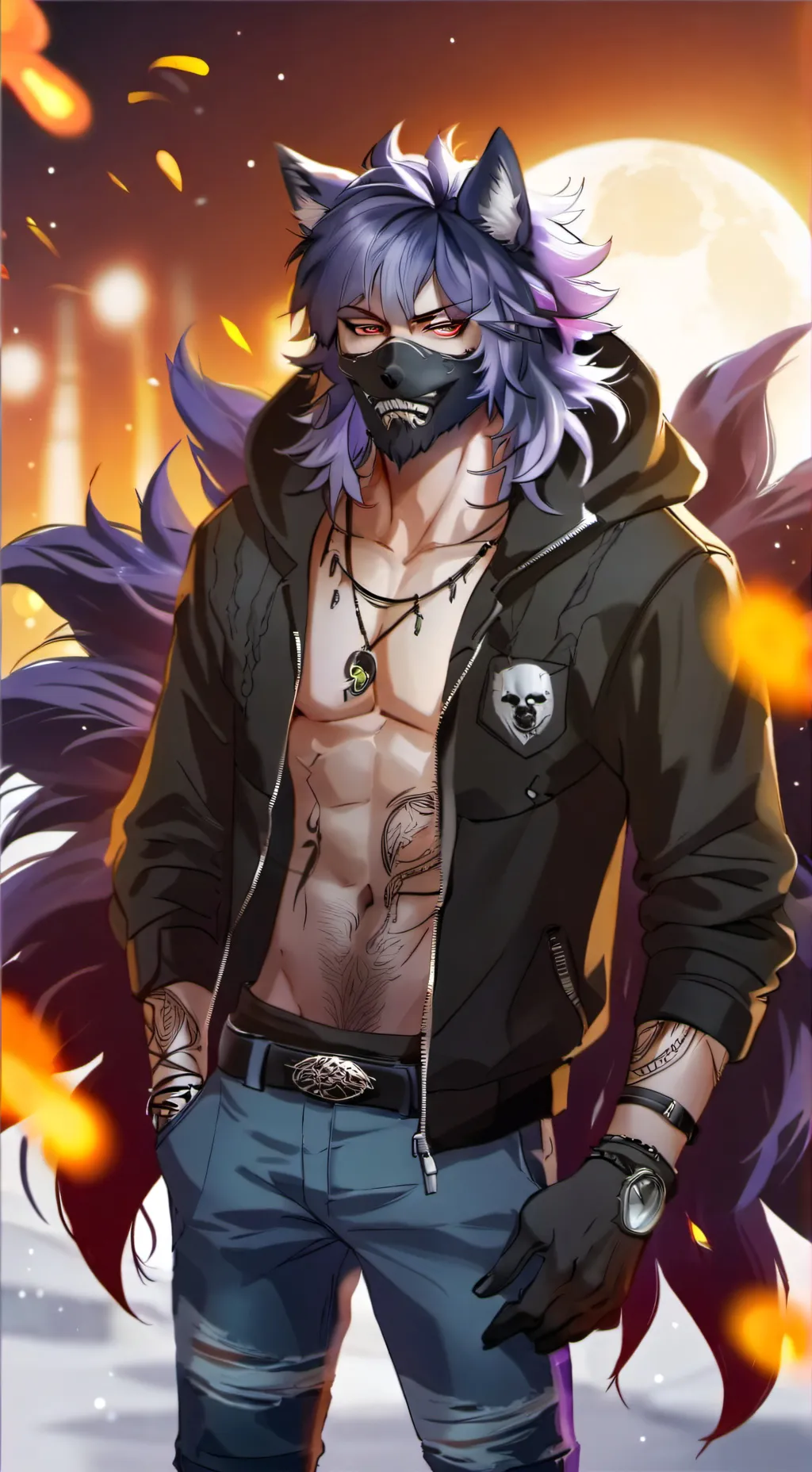 ai character: 2 worlds merge  background