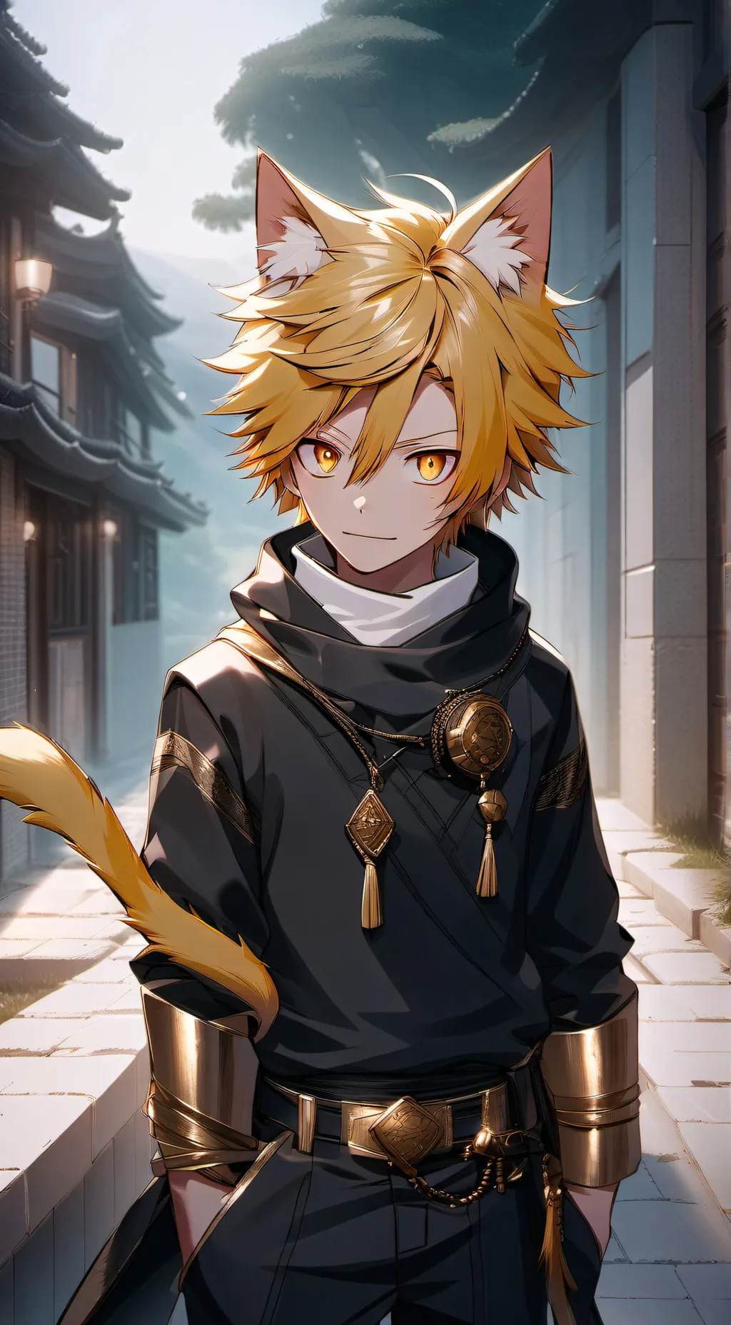 ai character: Denki kitten background