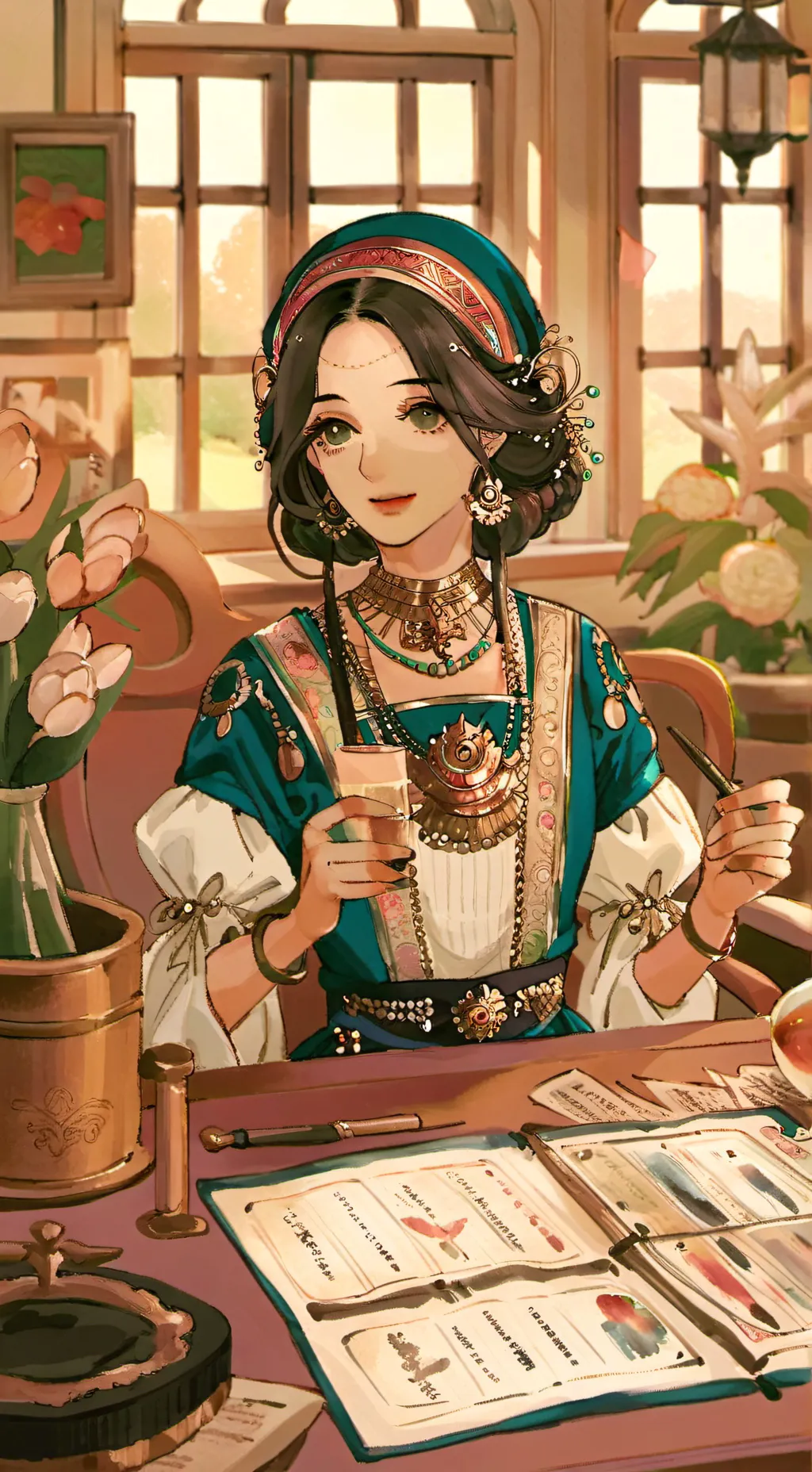 ai character: Karen With Doge background