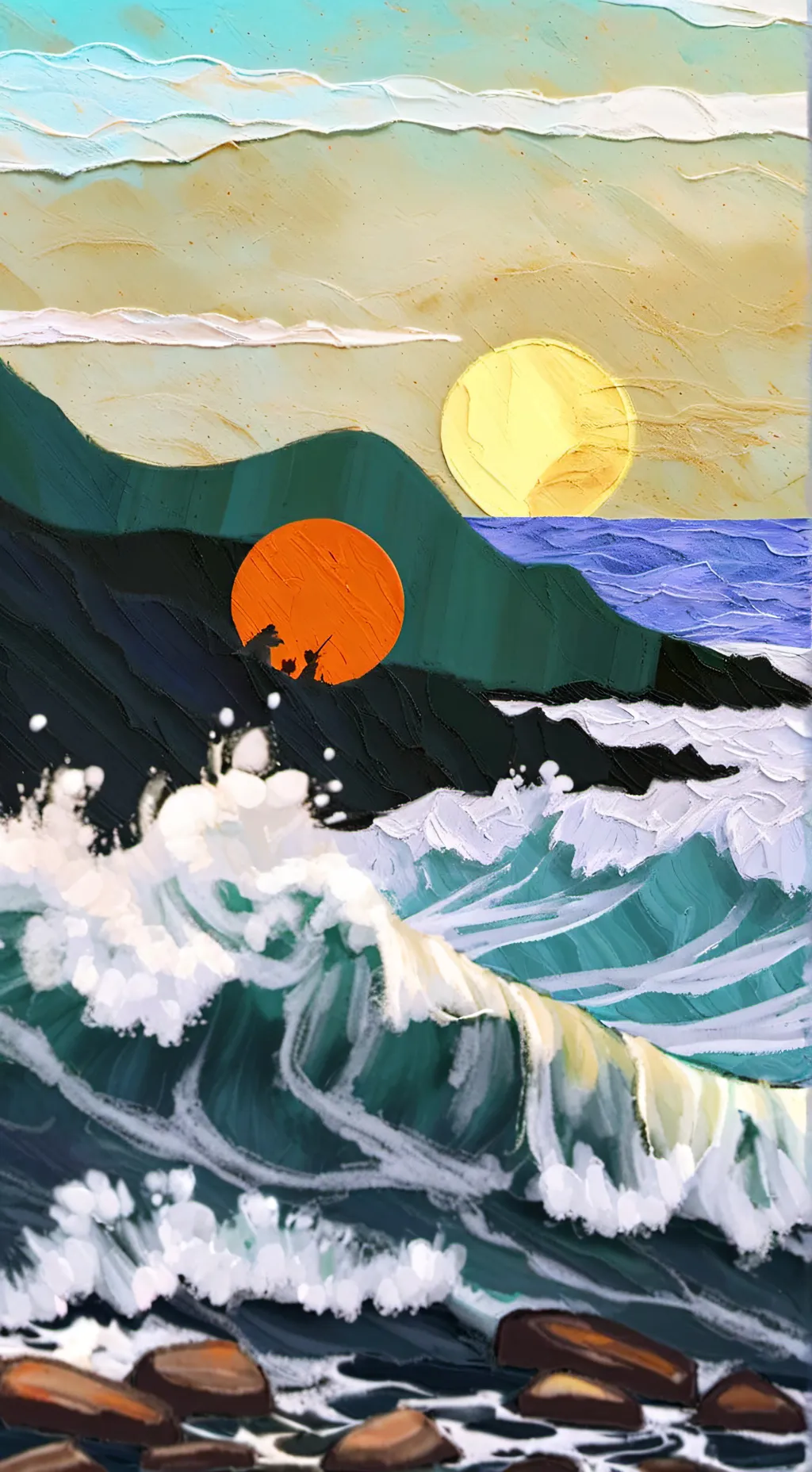 ai character: Escape miss circle background