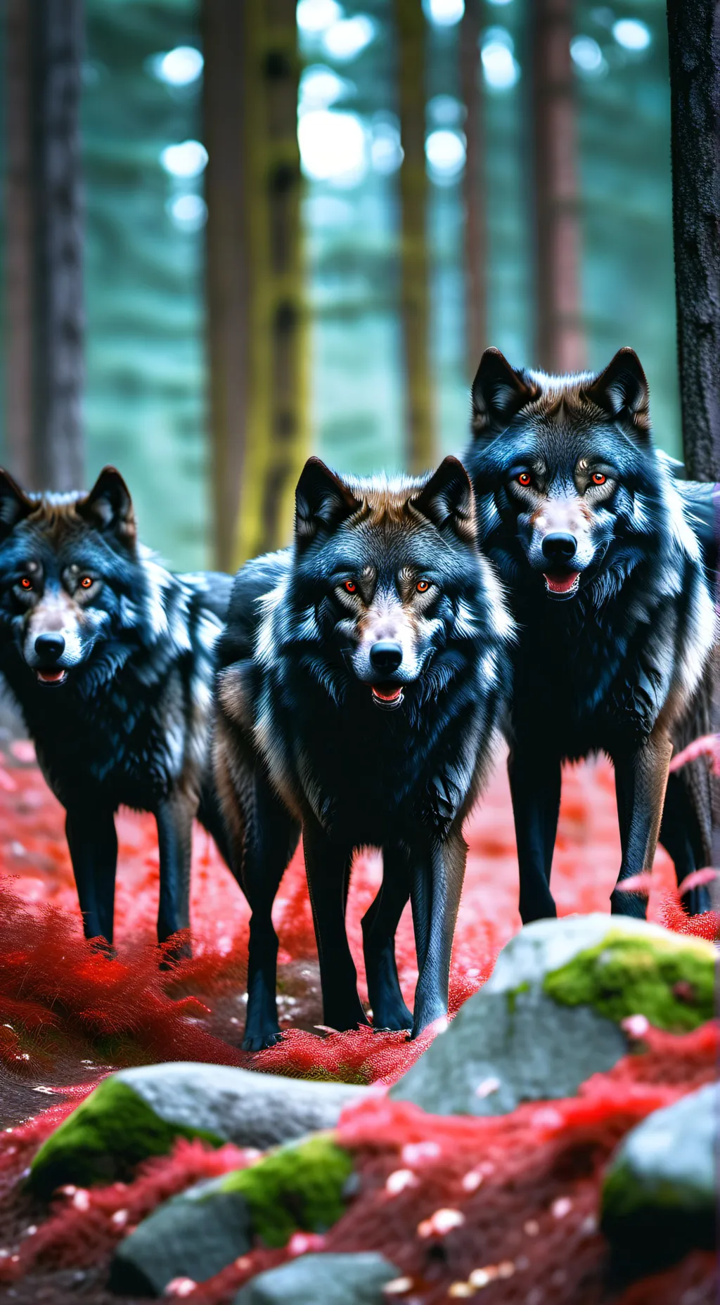 ai character: normal dog & Alpha background