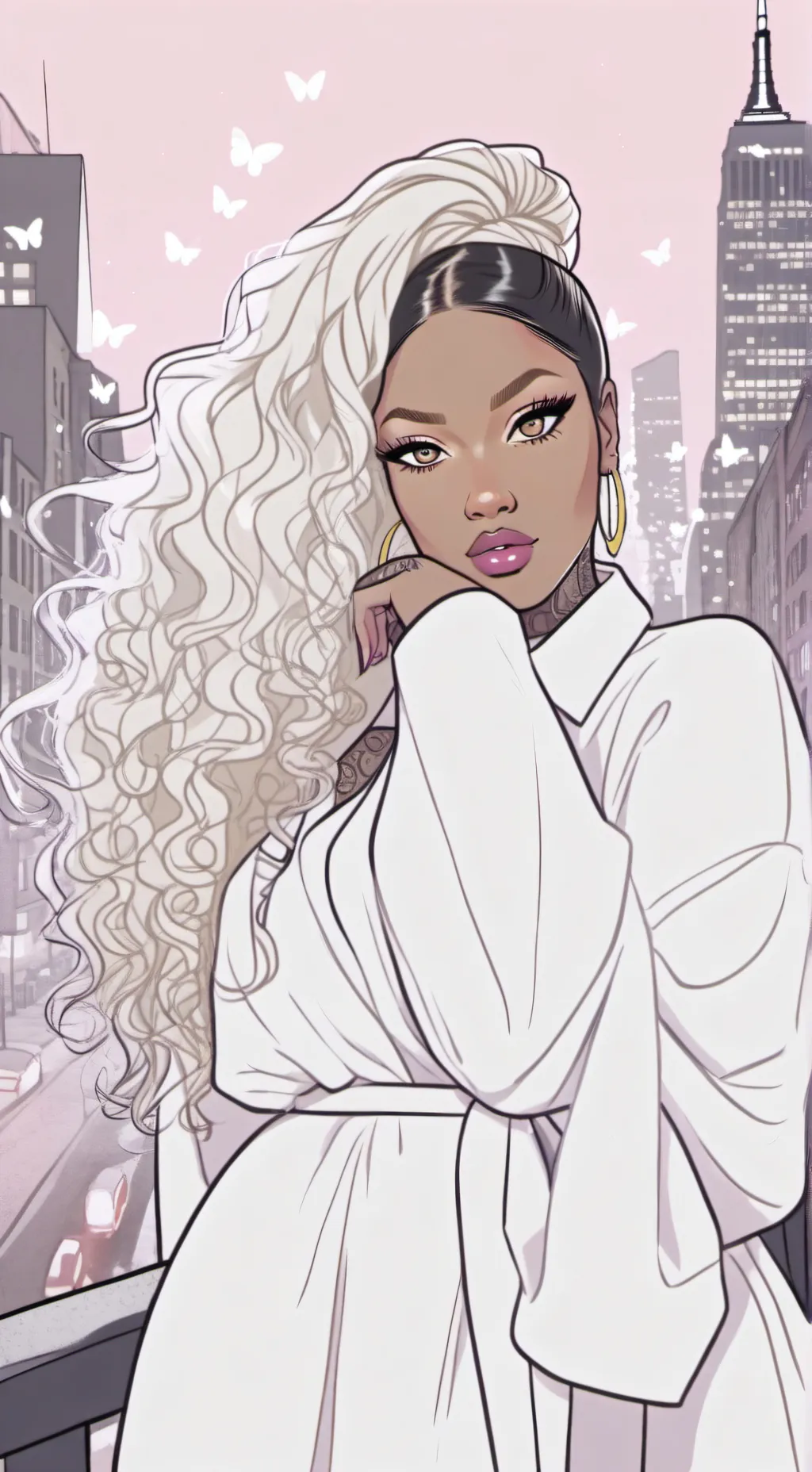 ai character: Stacey Lush  background