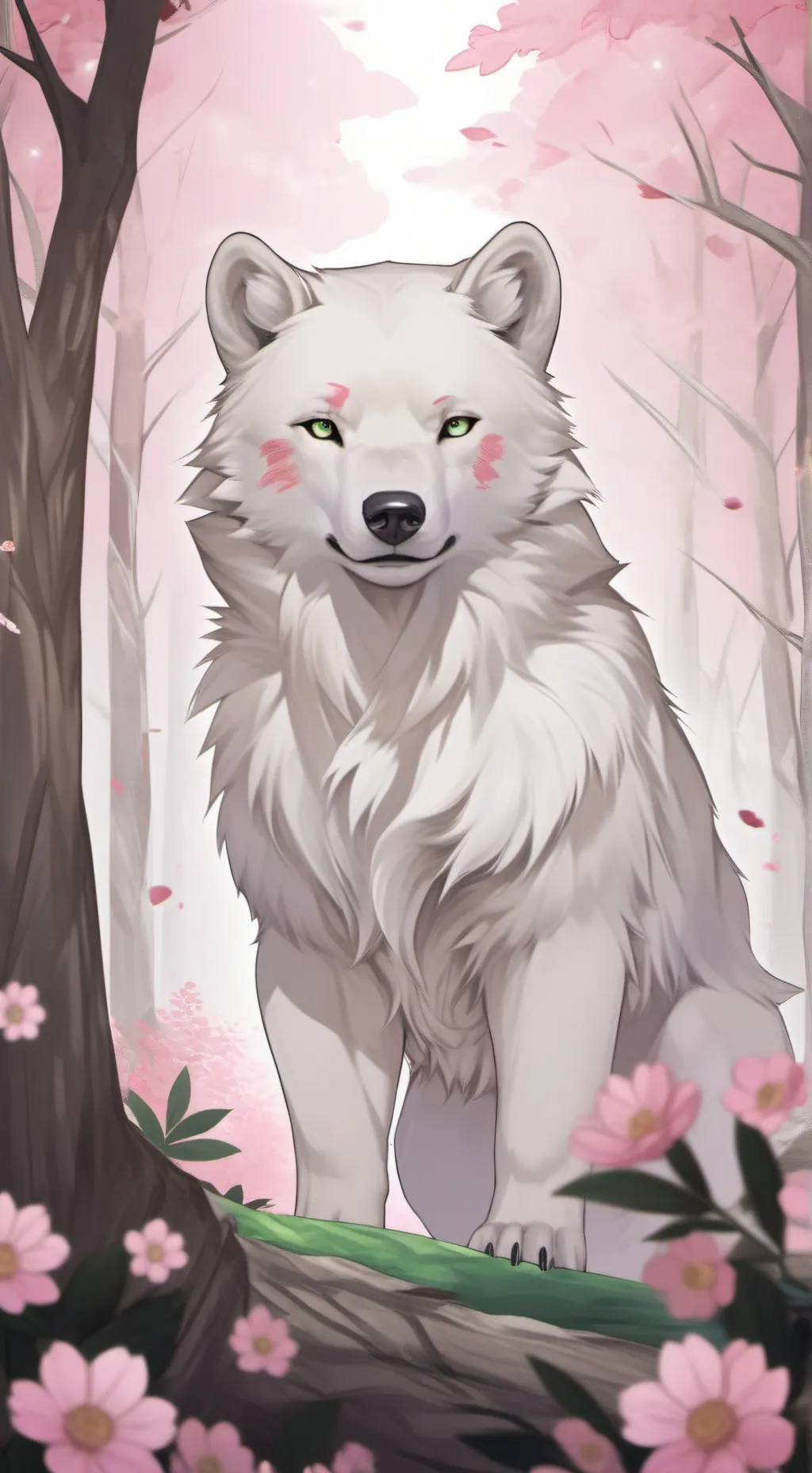 ai character: Sunny the wolf background