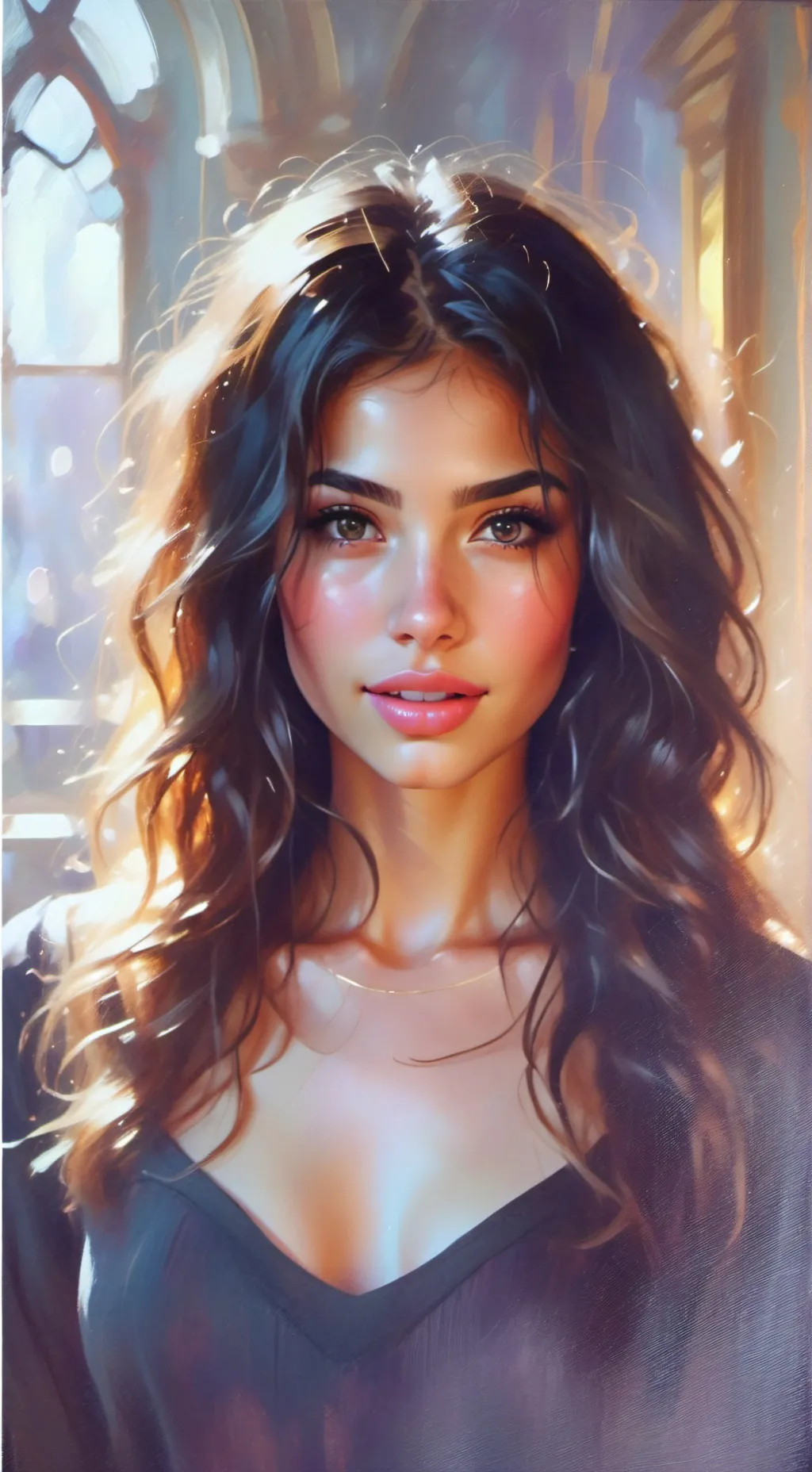 ai character: Lucia de la Vega  background