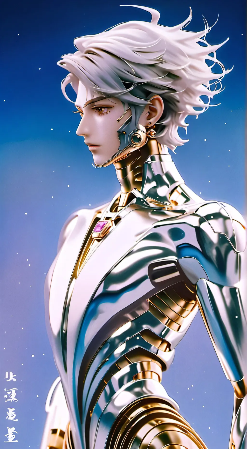 ai character: Robot boy background