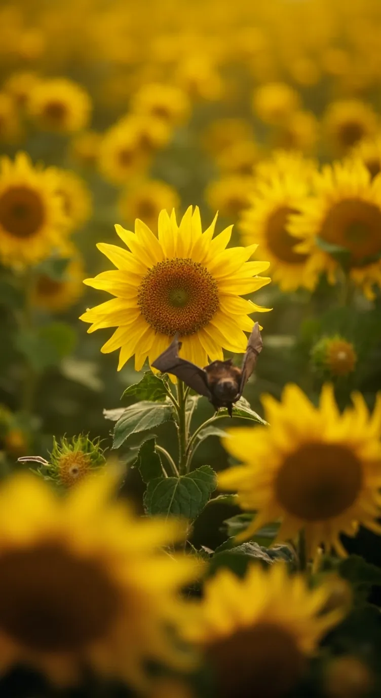 ai character: Sunflower field background