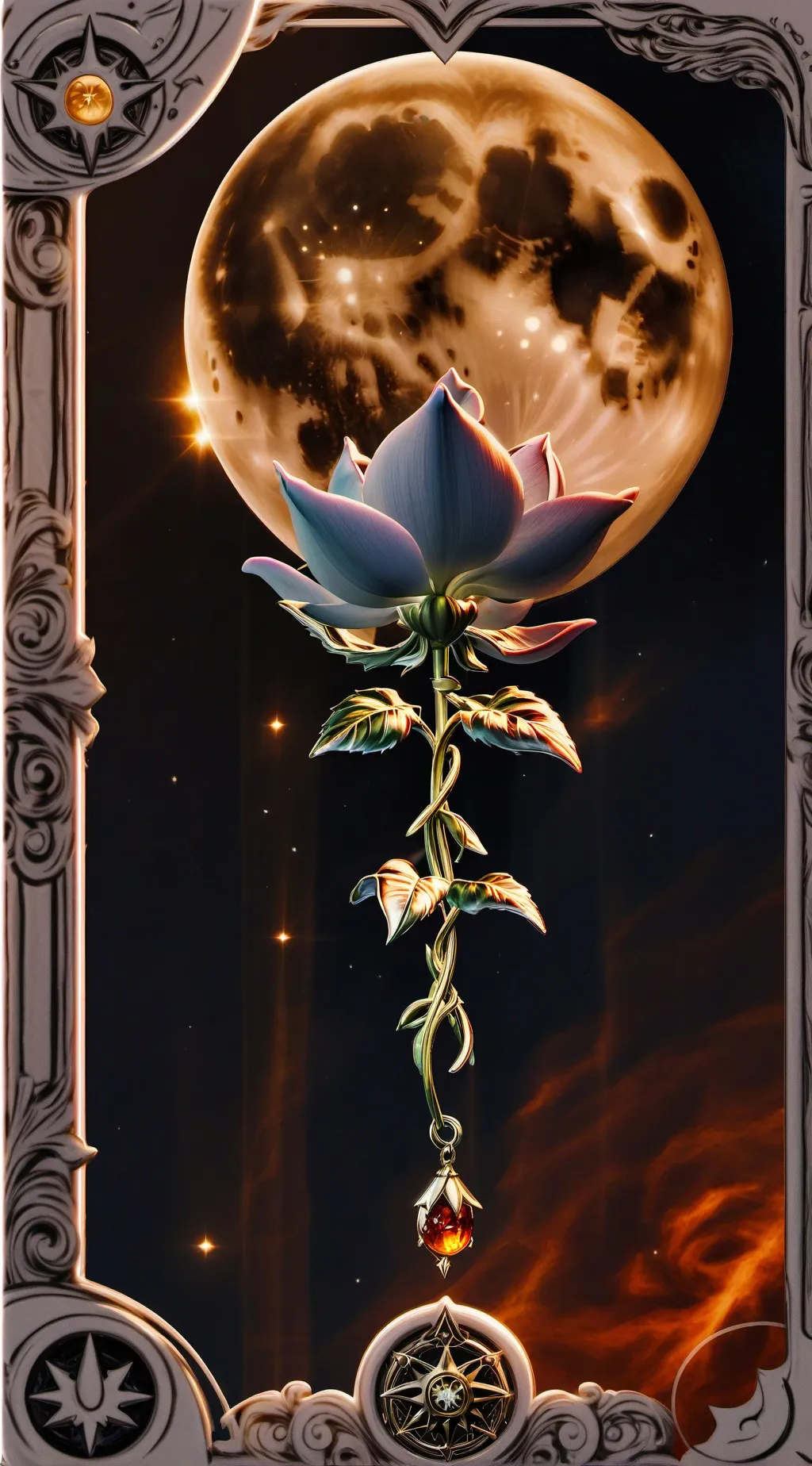 ai character: moonflower background