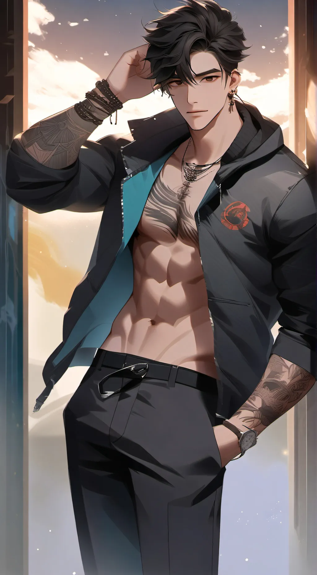 ai character: Izan  background